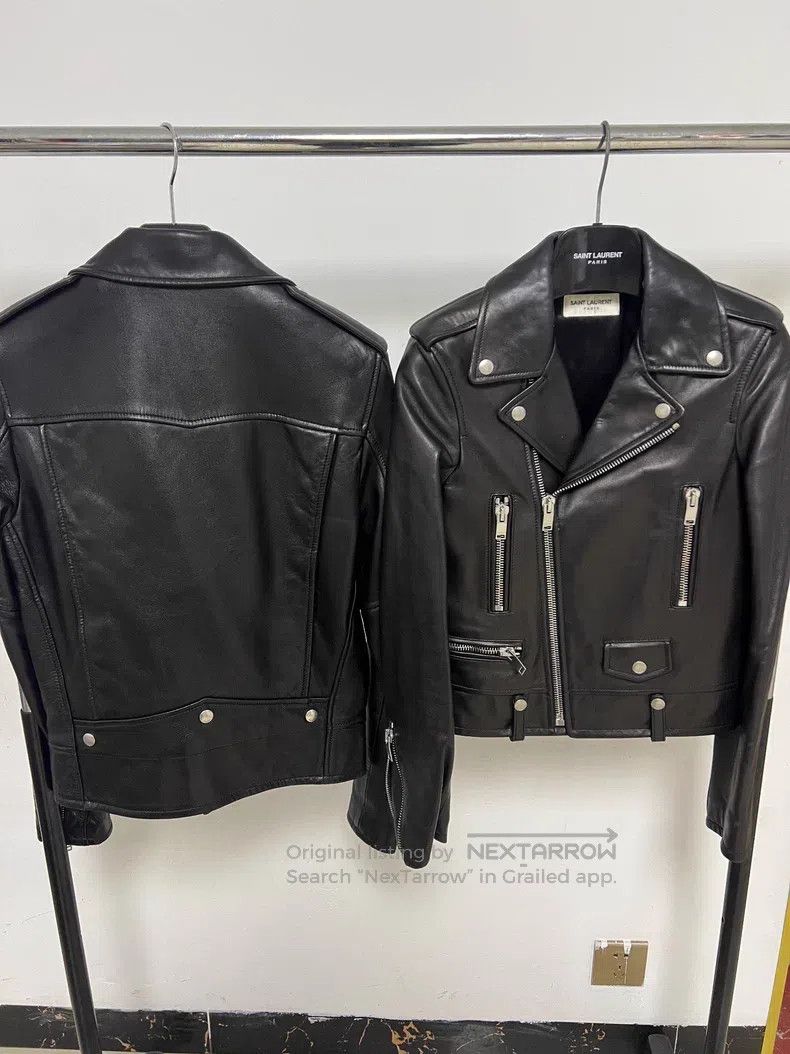 Saint Laurent Paris Motorcycle Multi-Zip Leather Jacket