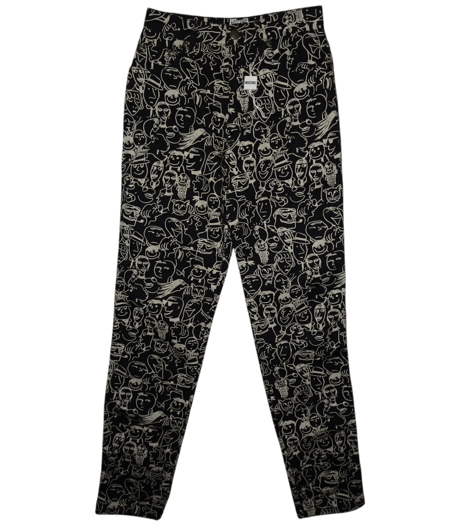 Moschino MOSCHINO JEANS FACES PRINT PANTS Size 27" / US 4 / IT 40 - 1 Thumbnail