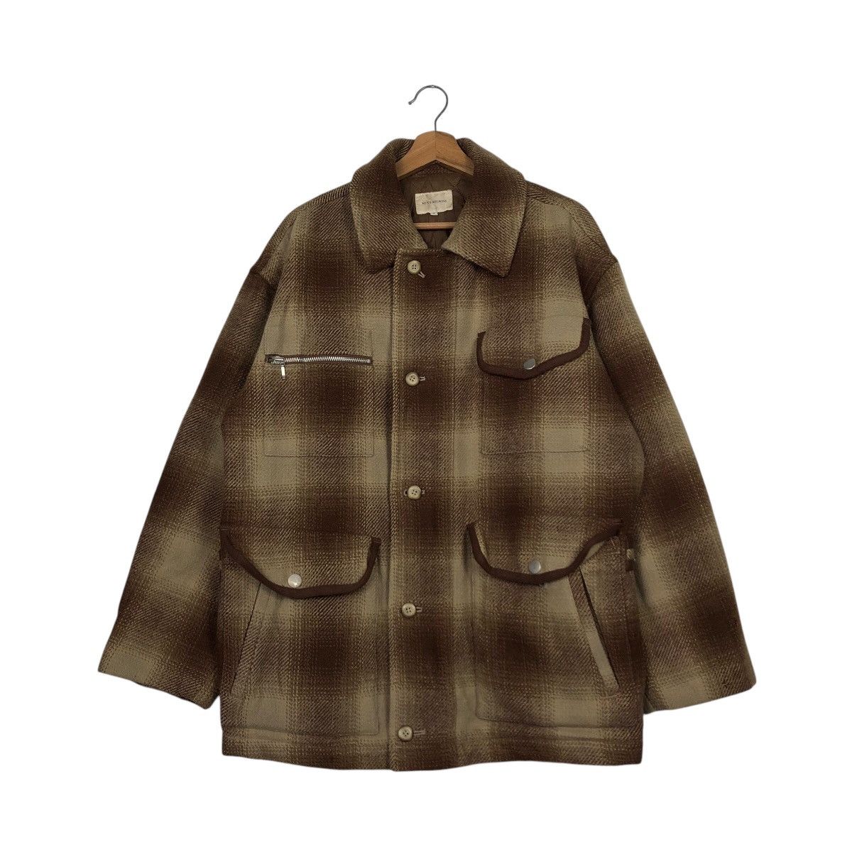 Issey Miyake Rich Brown Tartan Design Vintage Chore Jacket Men's Melrose Size US M / EU 48-50 / 2 - 2 Thumbnail