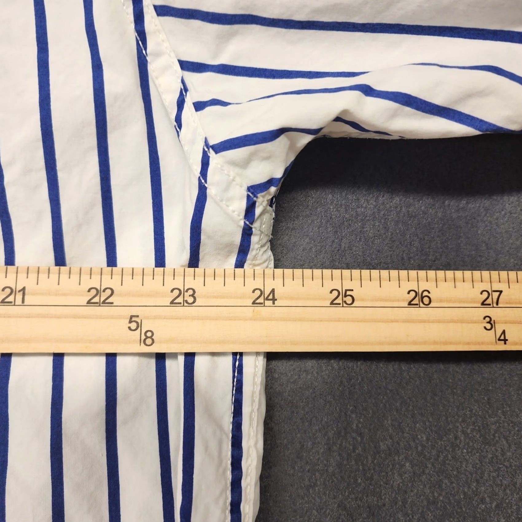 Vintage VINTAGE Tommy Jeans Shirt Men Large Blue Stripe Short Sleeve Button Up Flag Logo Y2K 90s Classic Size US L / EU 52-54 / 3 - 4 Thumbnail