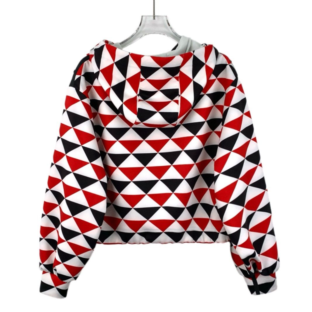 Prada Prada Colorblocked Printed Triangle Jacket Size XS / US 0-2 / IT 36-38 - 2 Thumbnail