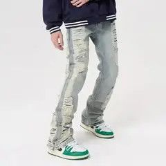 Japanese Brand Custom Distressed Ripped Hole Baggy Jeans Pants y2k Size US 30 / EU 46 - 7 Thumbnail