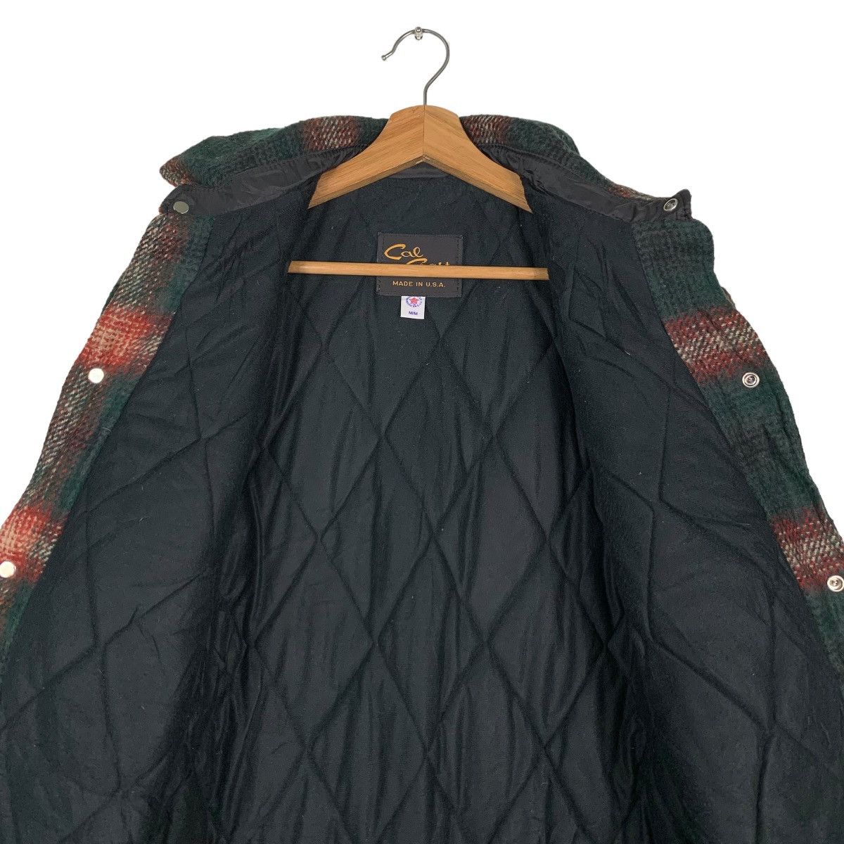 Flannel CAL CRAFT Shadow Plaid Checked Flannel Jacket #0016-C1 Size US M / EU 48-50 / 2 - 14 Thumbnail