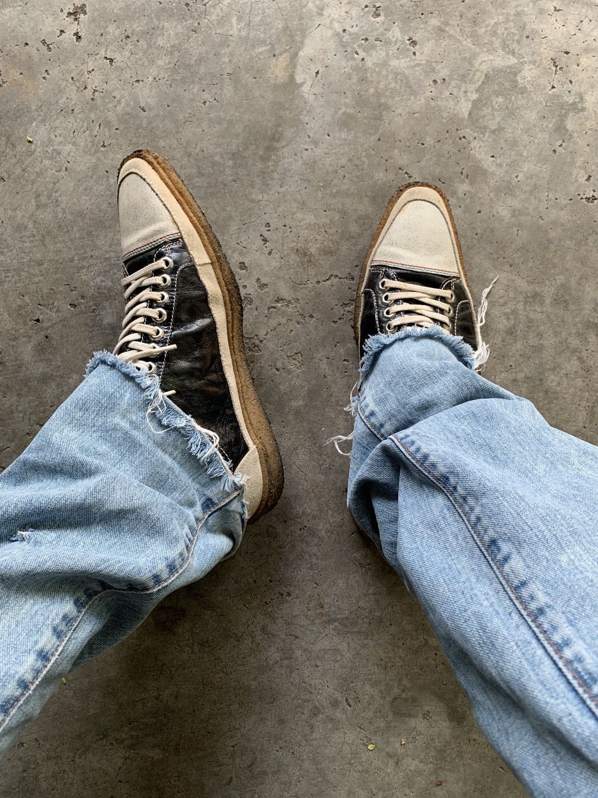 Indian Motorcycle Vintage Indian Motorcycle Leather Low-Top Sneakers Size US 9.5 / EU 42-43 - 2 Thumbnail