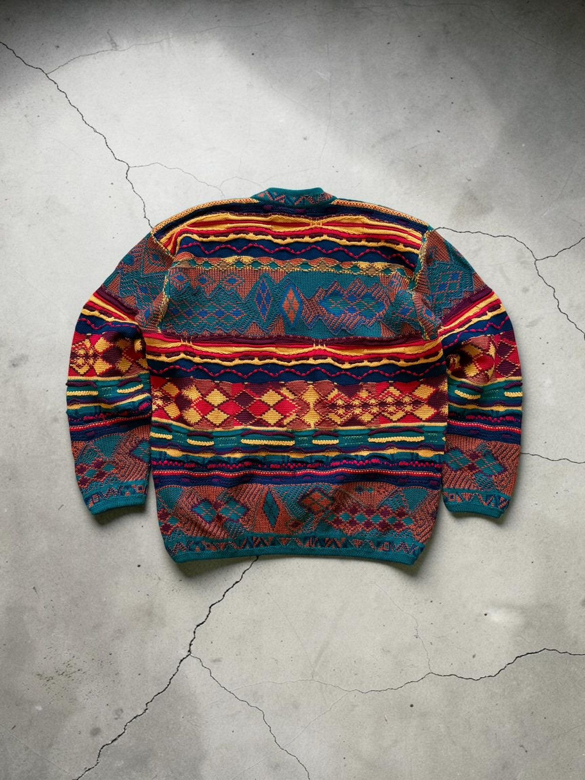 Coogi Coogi knitted wool 3D sweater/ rainbow / multicolour /floral Size US M / EU 48-50 / 2 - 6 Thumbnail