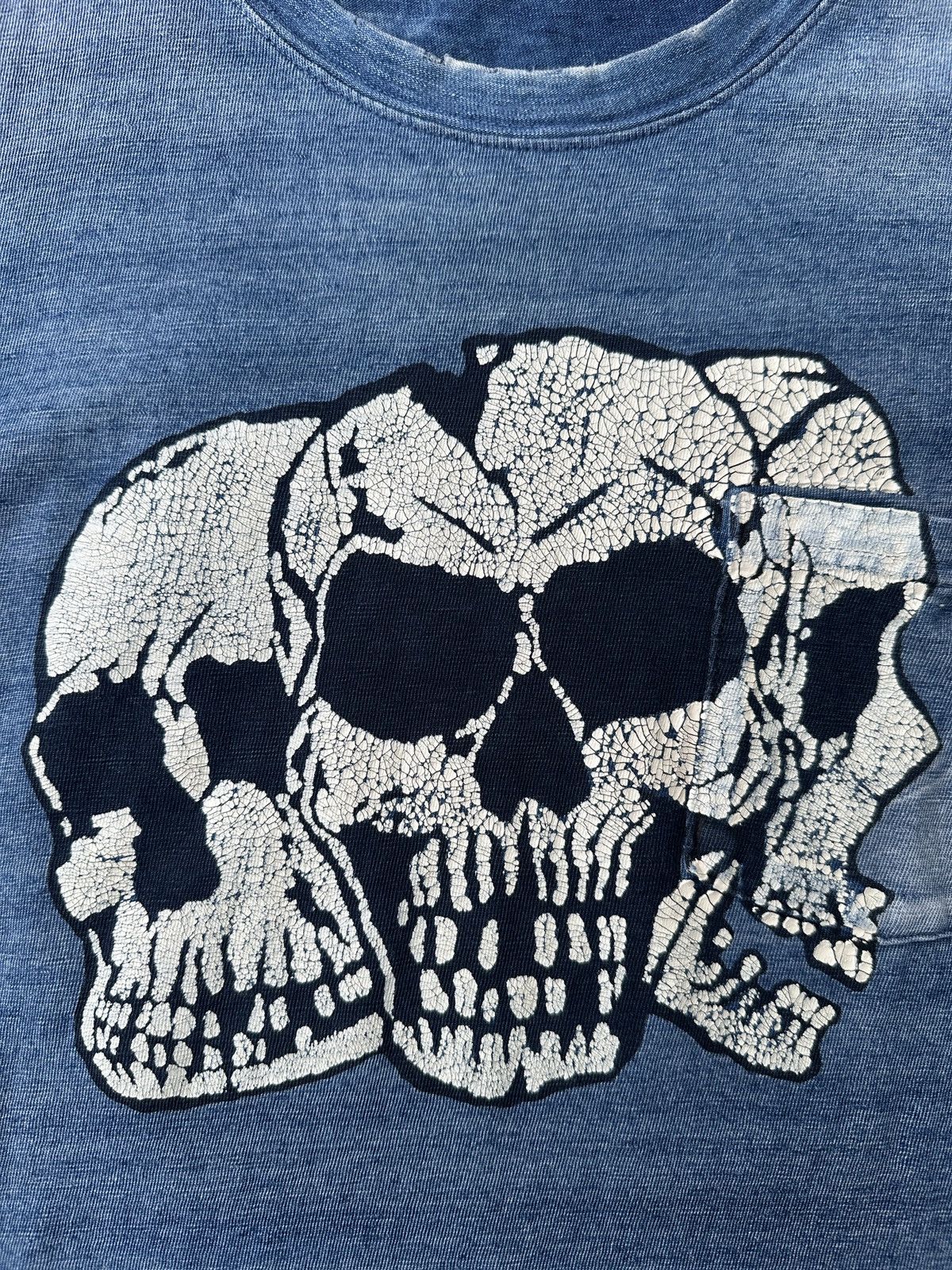 Kapital Triple skull skeleton journeyman sunfade stencile pocket tee Size US M / EU 48-50 / 2 - 4 Thumbnail
