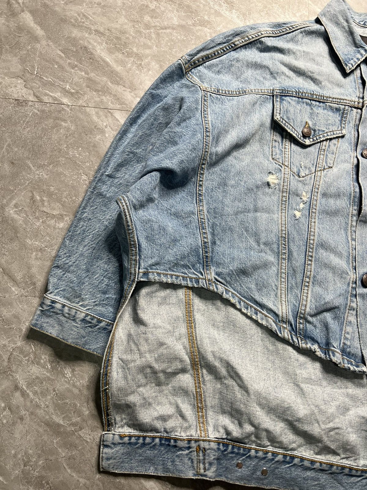 R13 R13- Oversized Denim Shirt Jacket Size XS / US 0-2 / IT 36-38 - 4 Thumbnail
