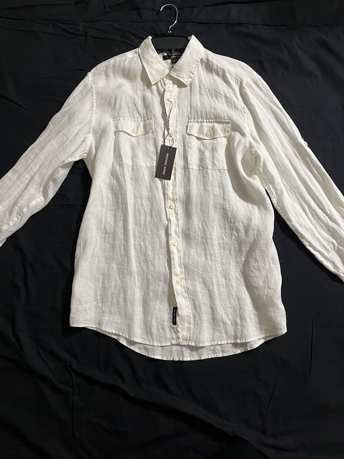 Michael Kors micheal kors white button front long sleeve Size US M / EU 48-50 / 2 - 1 Thumbnail