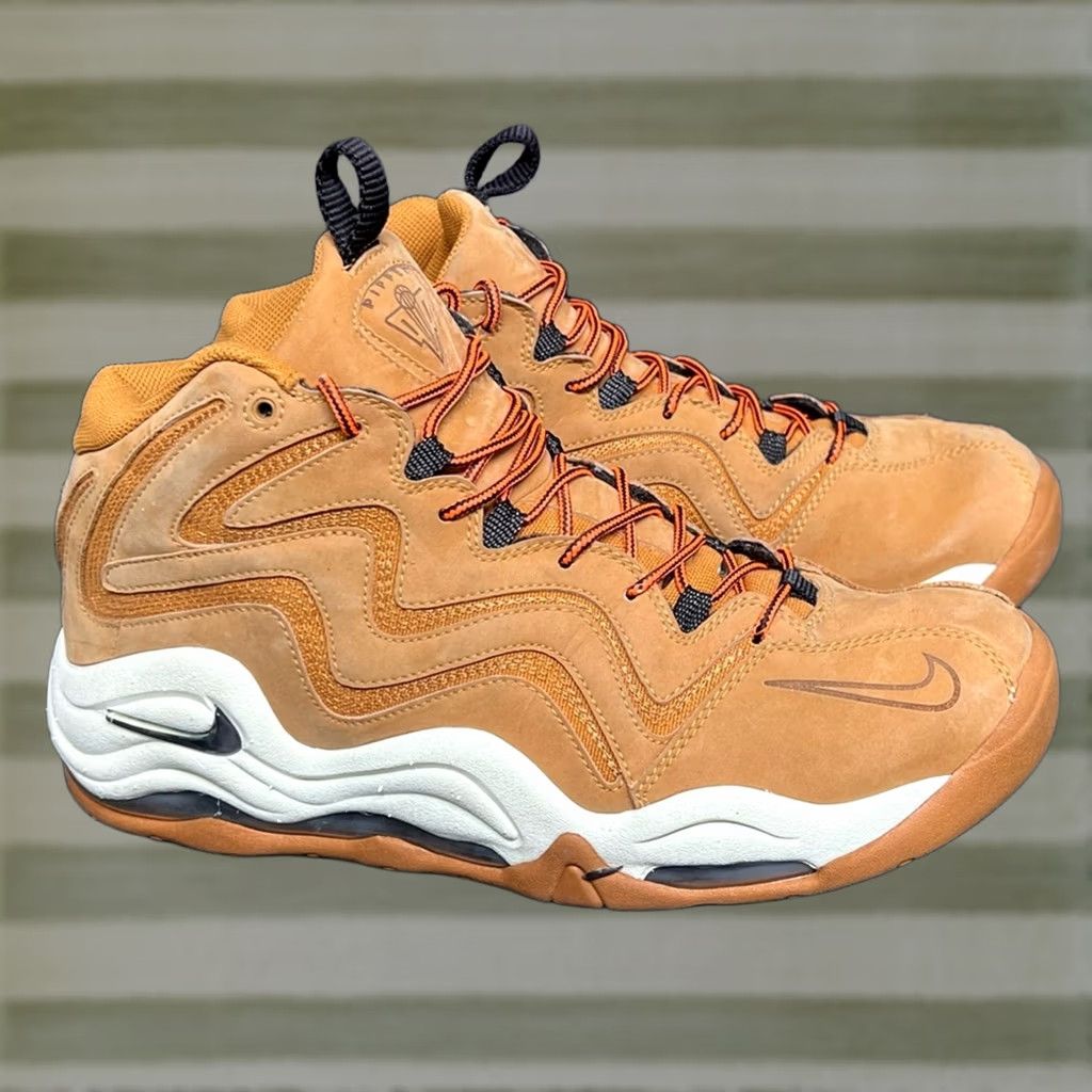 Nike VINTAGE Rare SAMPLE Nike Air Pippen 2017 Desert Ochre Velvet Brown Size 9 Mens Shoes Size US 9 / EU 42 - 1 Thumbnail