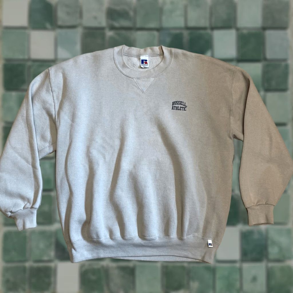 Russell Athletic VINTAGE Russell Athletic Men's Crewneck Sweatshirt Gray 2XL 90s Pullover Rathletic 2X-Large Gray Mens Size US XXL / EU 58 / 5 - 1 Thumbnail