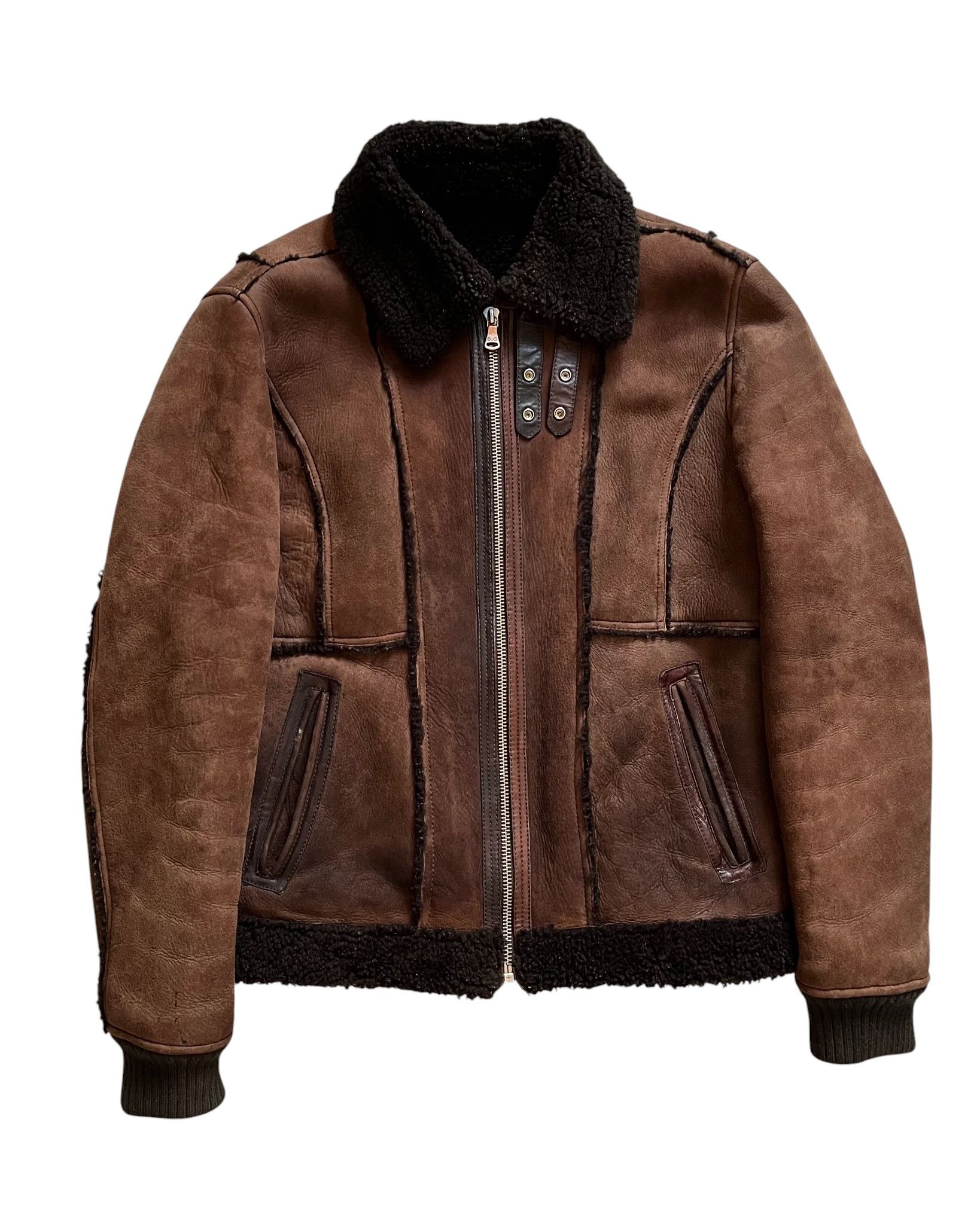 Dolce & Gabbana 2000'S LAMB SKIN SUEDE LEATHER SHEARLING JACKET Size US L / EU 52-54 / 3 - 1 Thumbnail