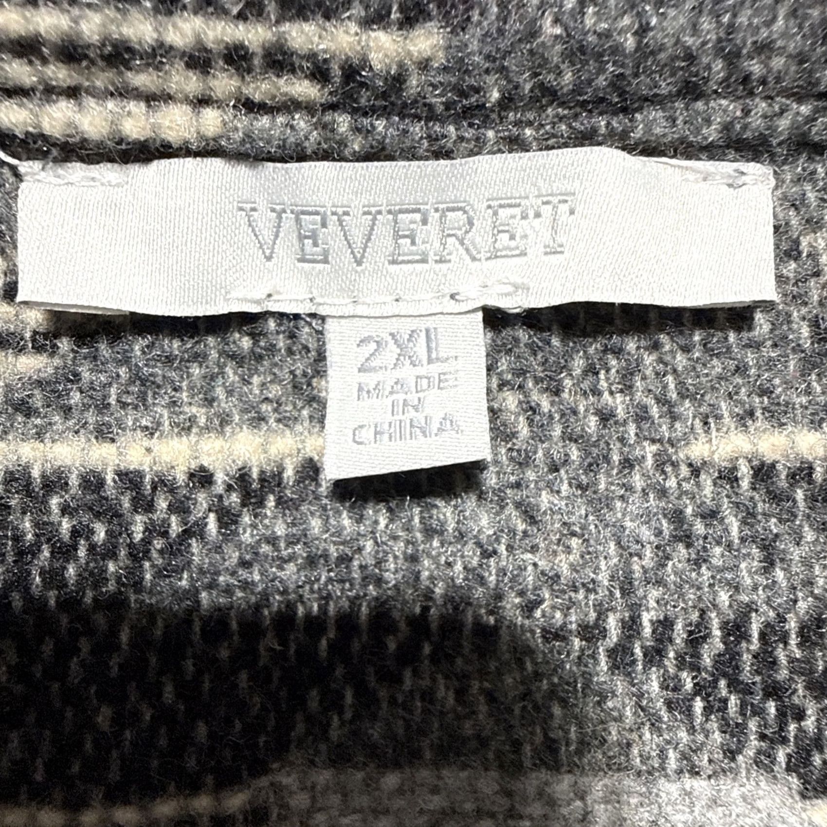 Vintage VEVERET Shacket Jacket Women 2XL Gray Southwestern Oversized Distress Hi Low Hem Cowboy Cowboy Southwestern Shacket Womens 2XL Gray VEVERET Size XXL / US 16-18 / IT 52-54 - 4 Thumbnail