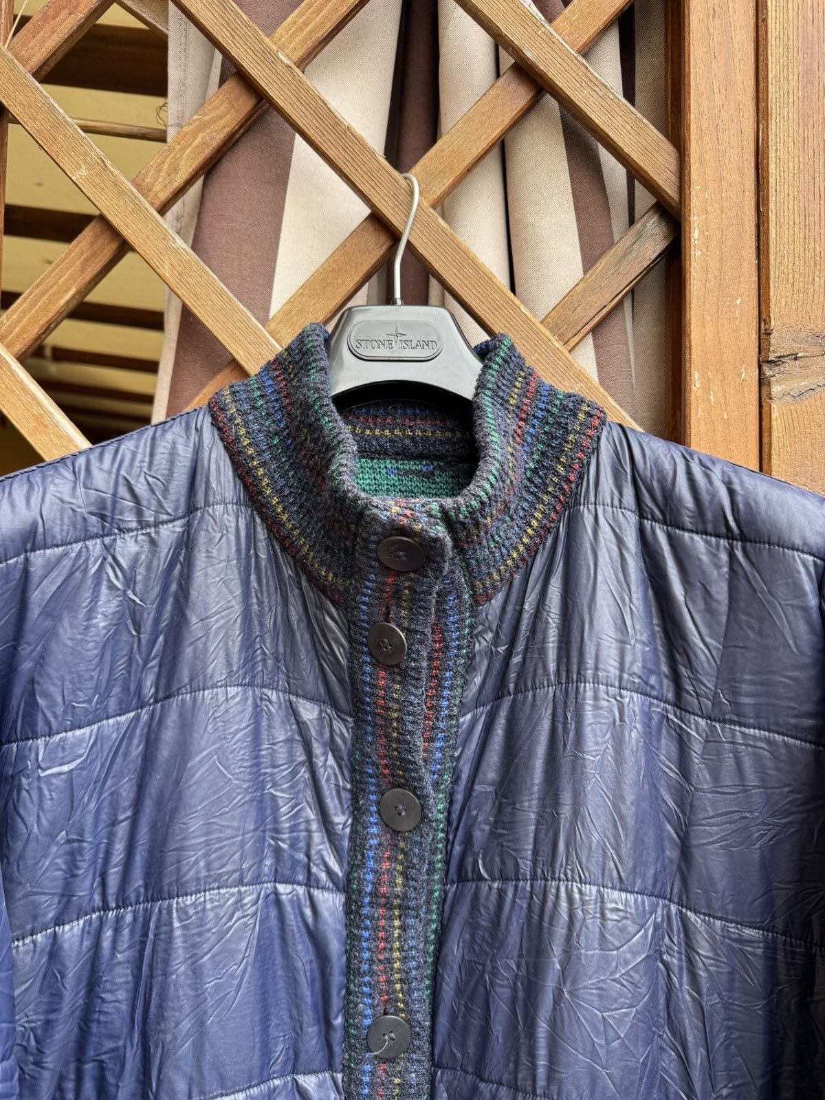 Missoni × Vintage Missoni bomber jacket 80s two sides blue wool/mohair/alpaca Size US L / EU 52-54 / 3 - 8 Thumbnail
