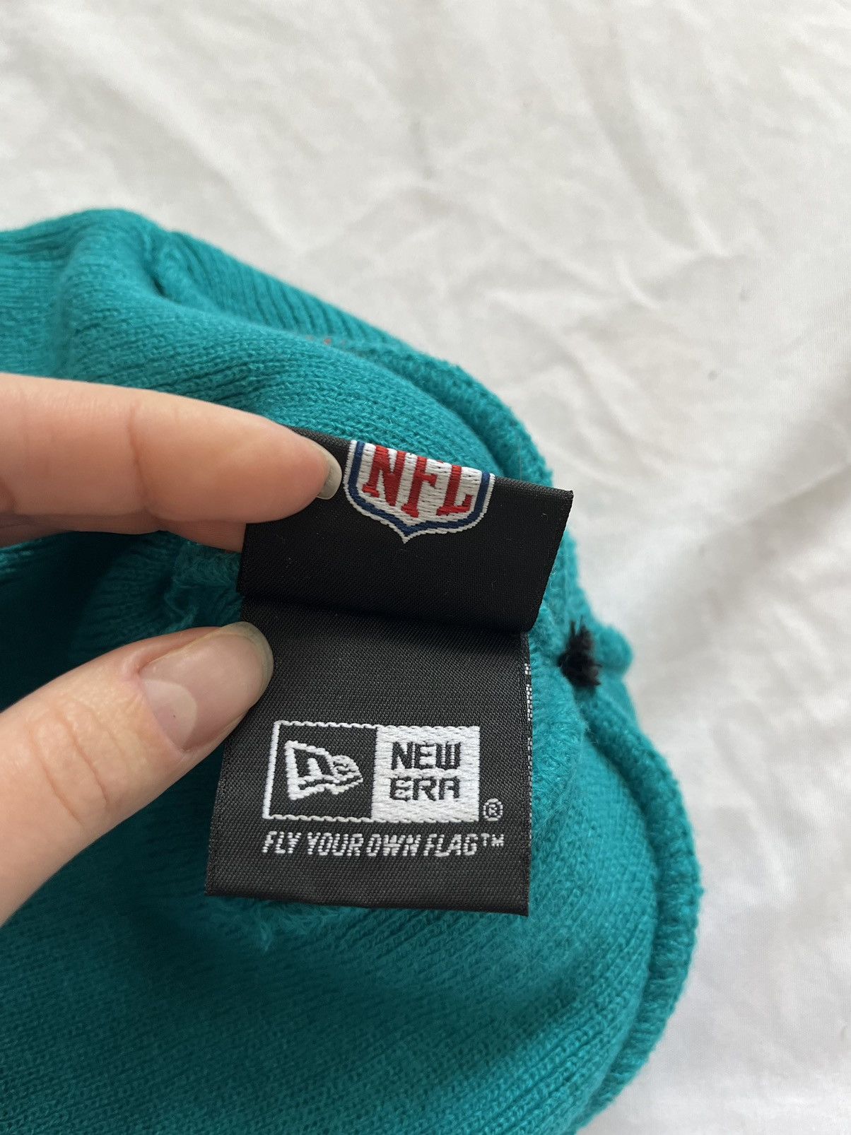 New Era × Vintage VINTAGE 00’S NFL MIAMI DOLPHINS NEW ERA KNIT POM BEANIE HAT Size ONE SIZE - 8 Thumbnail