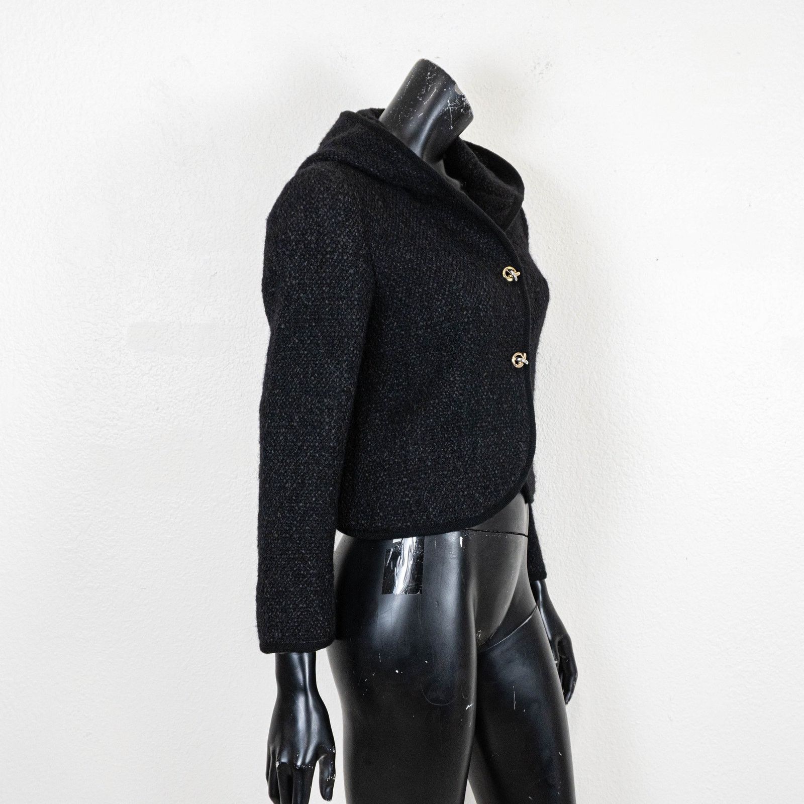 ba&sh BA&SH Octave Jacket Cropped tweedy wool cotton black size 1 Size S / US 4 / IT 40 - 8 Thumbnail