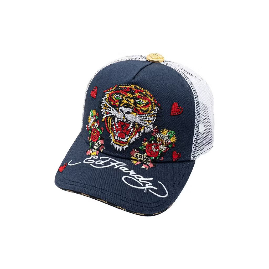 Christian Audigier Ed hardy Roses tiger Trucker cap Size ONE SIZE - 1 Thumbnail