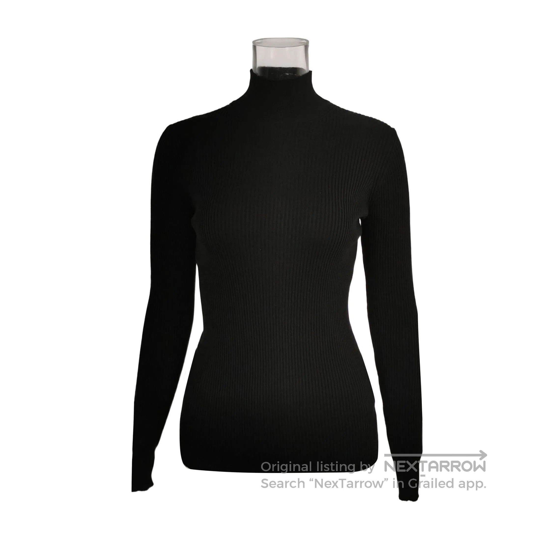 Prada Prada Black Cotton High Neck Knit Sweater . Size S / US 4 / IT 40 - 1 Thumbnail