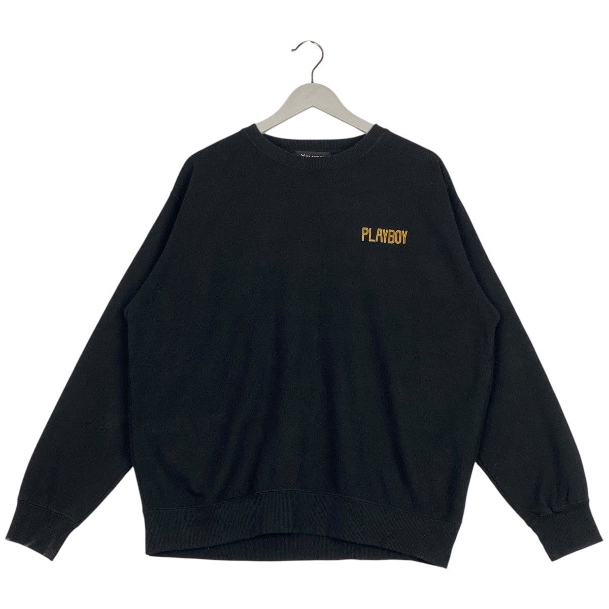 Vintage Playboy Bunny Small Logo Crewneck Sweatshirt Black