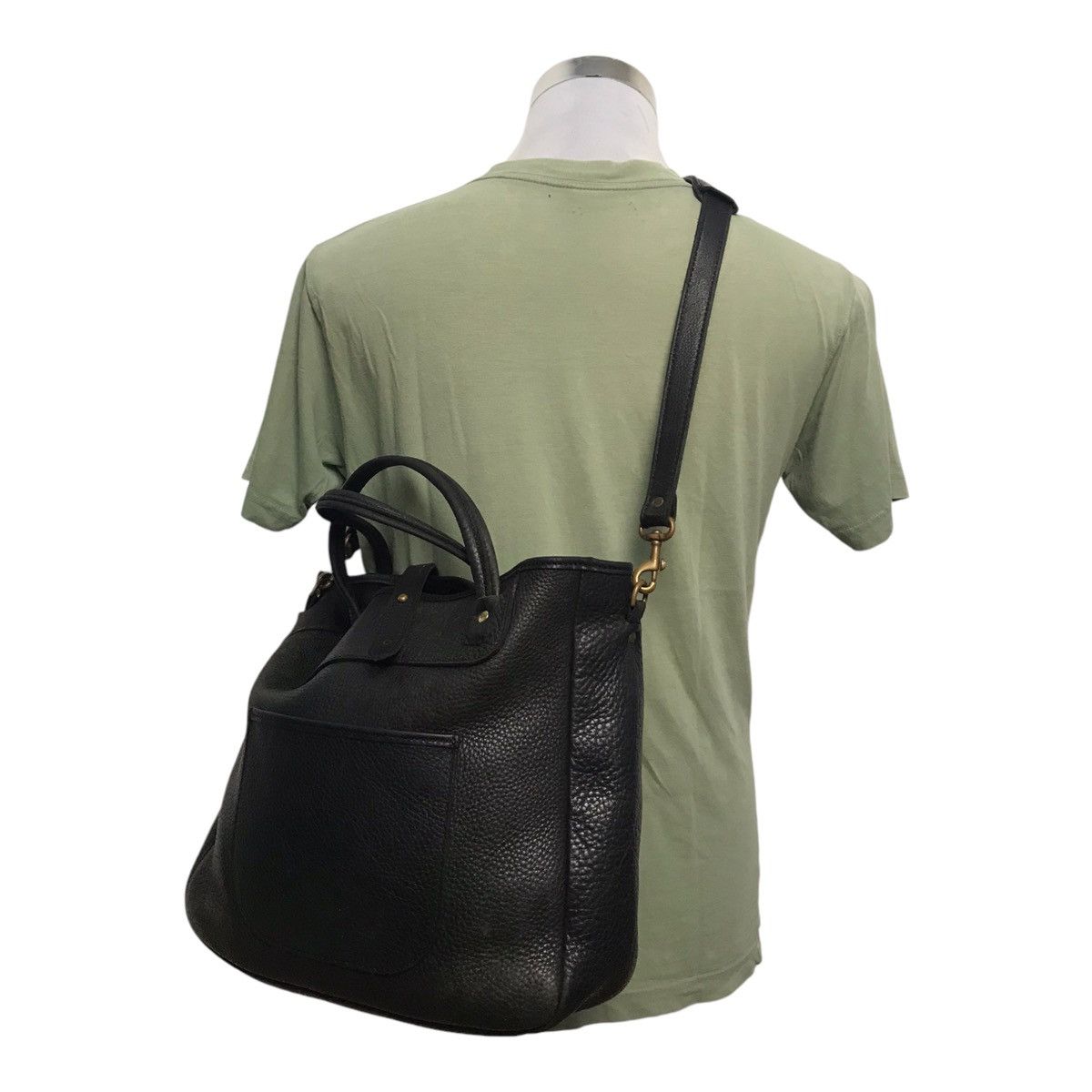 If Six Was Nine × Japanese Brand × Vintage Tory Full Leather Two way USA Sling/Tote Bag Size ONE SIZE - 2 Thumbnail