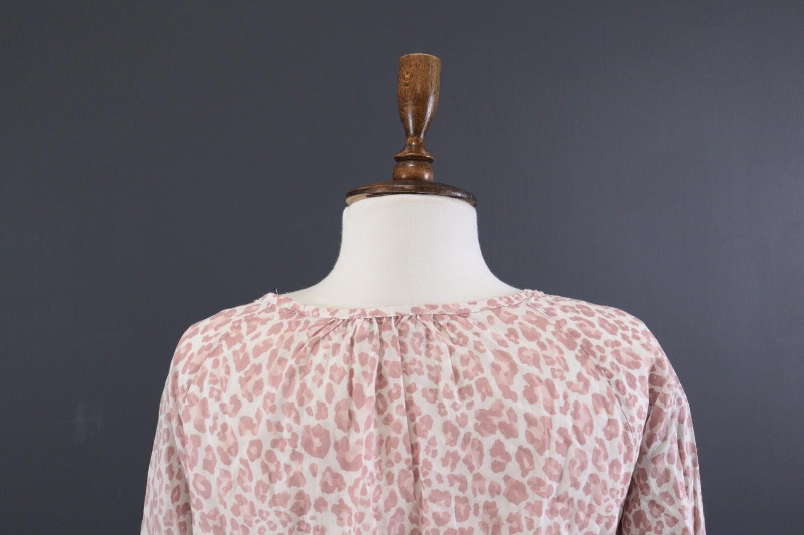 Designer Emily Van Den Bergh Pink Animal Blouse Shirt Size 36 / S Size S / US 4 / IT 40 - 9 Thumbnail