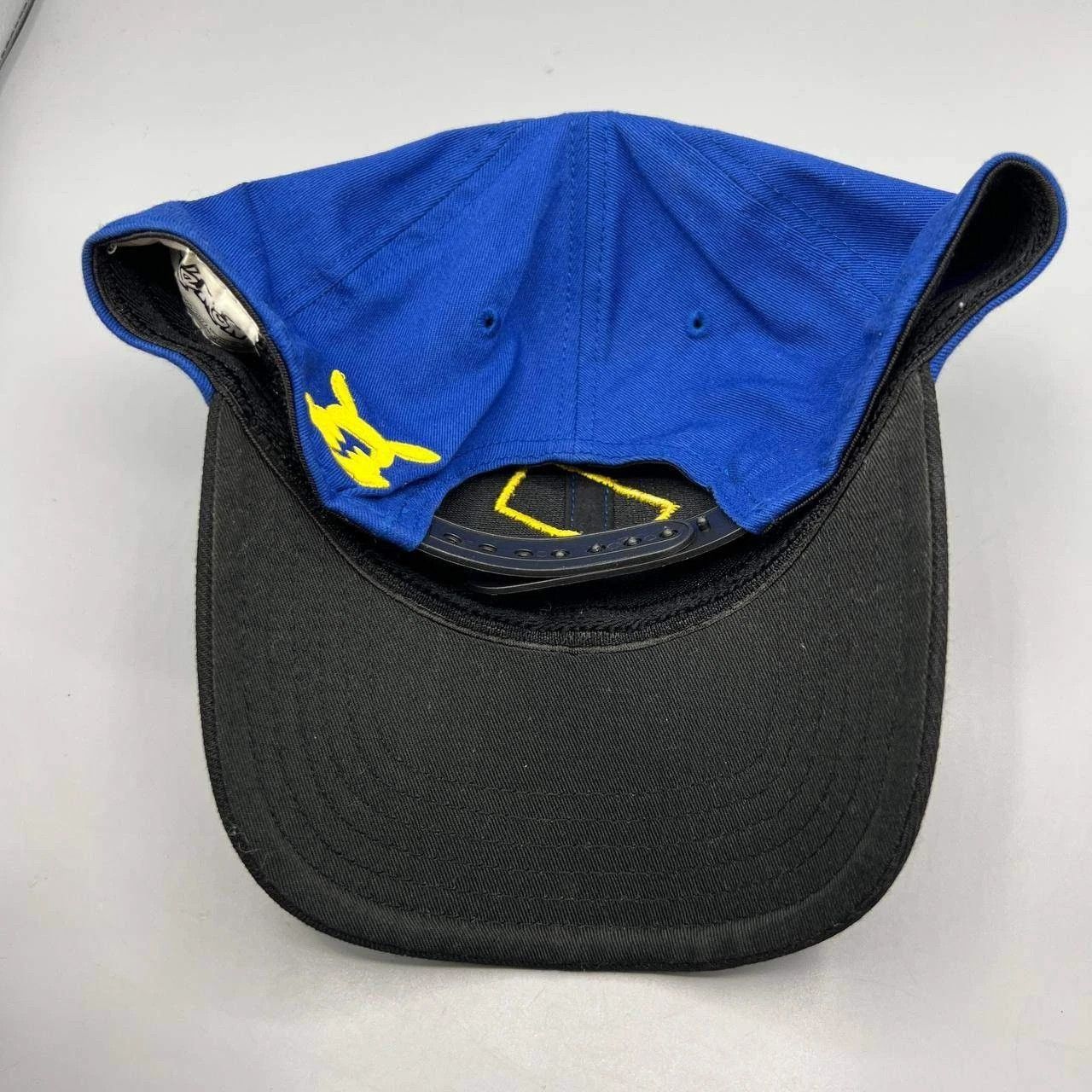 Pokemon Pikachu Hat Men Blue Black Embroidered Pokemon Snap Back Cap Size ONE SIZE - 4 Thumbnail