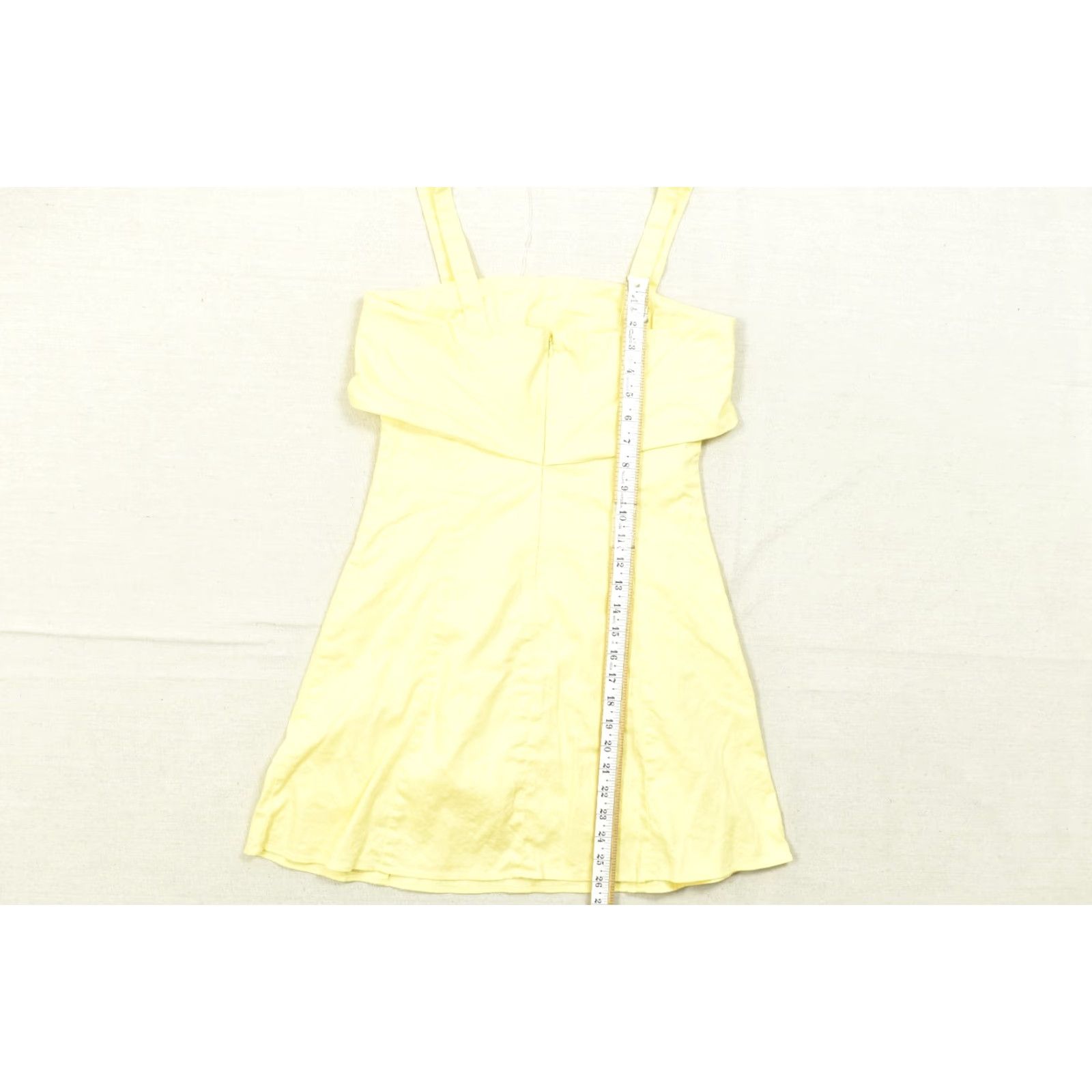 Banana Republic Banana Republic Women Dress Size 4 Yellow Linen Blend Mini Sleeveless Fit Flare Size S / US 4 / IT 40 - 3 Thumbnail