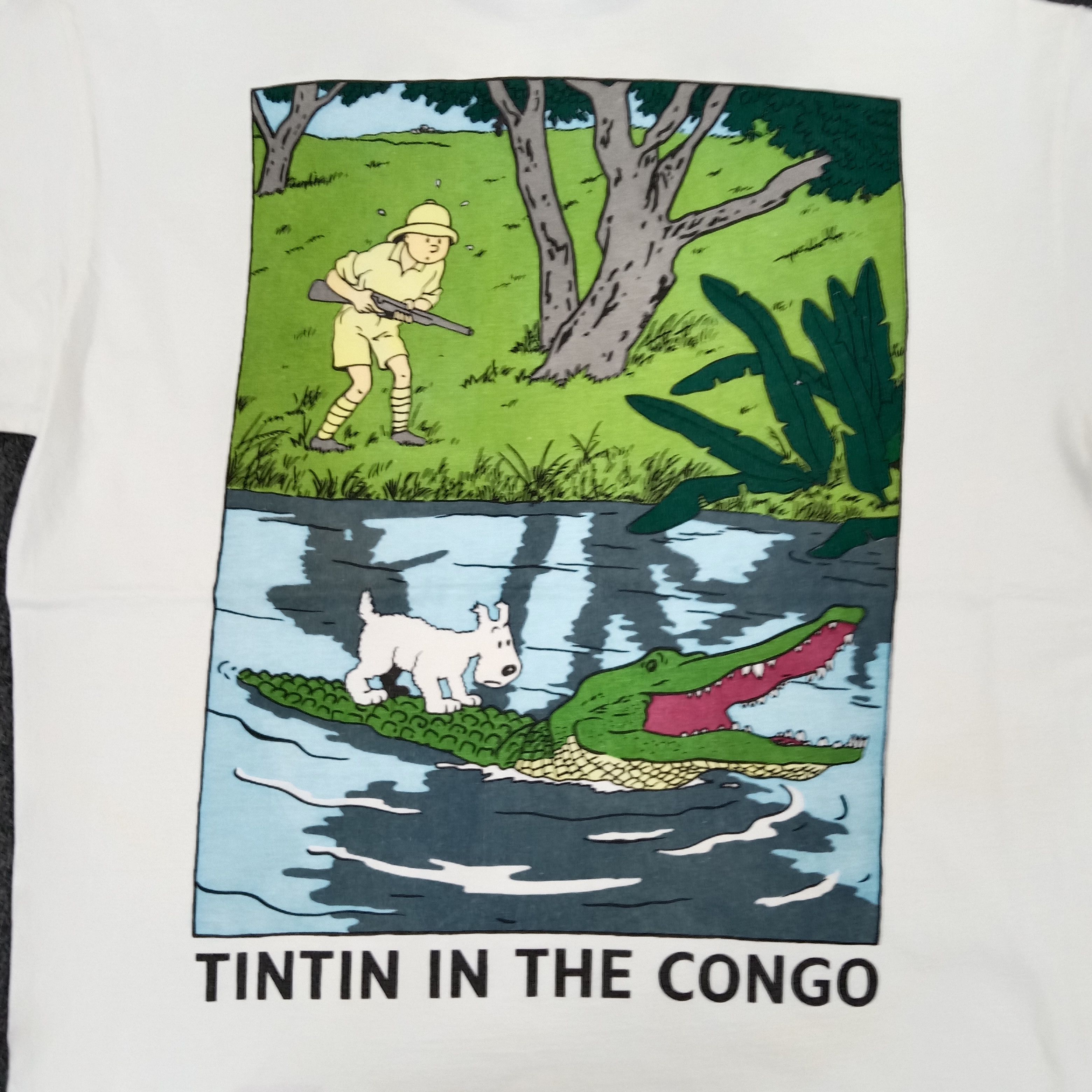 Cartoon Network × Vintage Tintin In The Congo American Cartoon Movie Tshirt Size US L / EU 52-54 / 3 - 2 Thumbnail