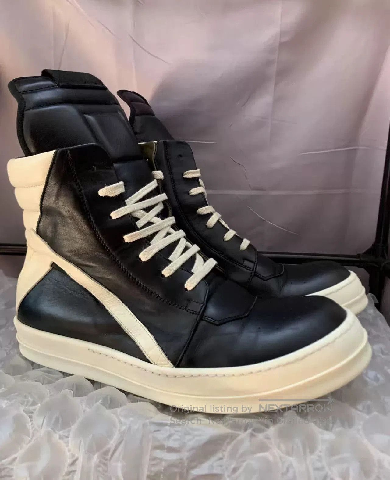 Rick Owens rick owens new black leather high. Size US 11.5 / EU 44-45 - 3 Thumbnail