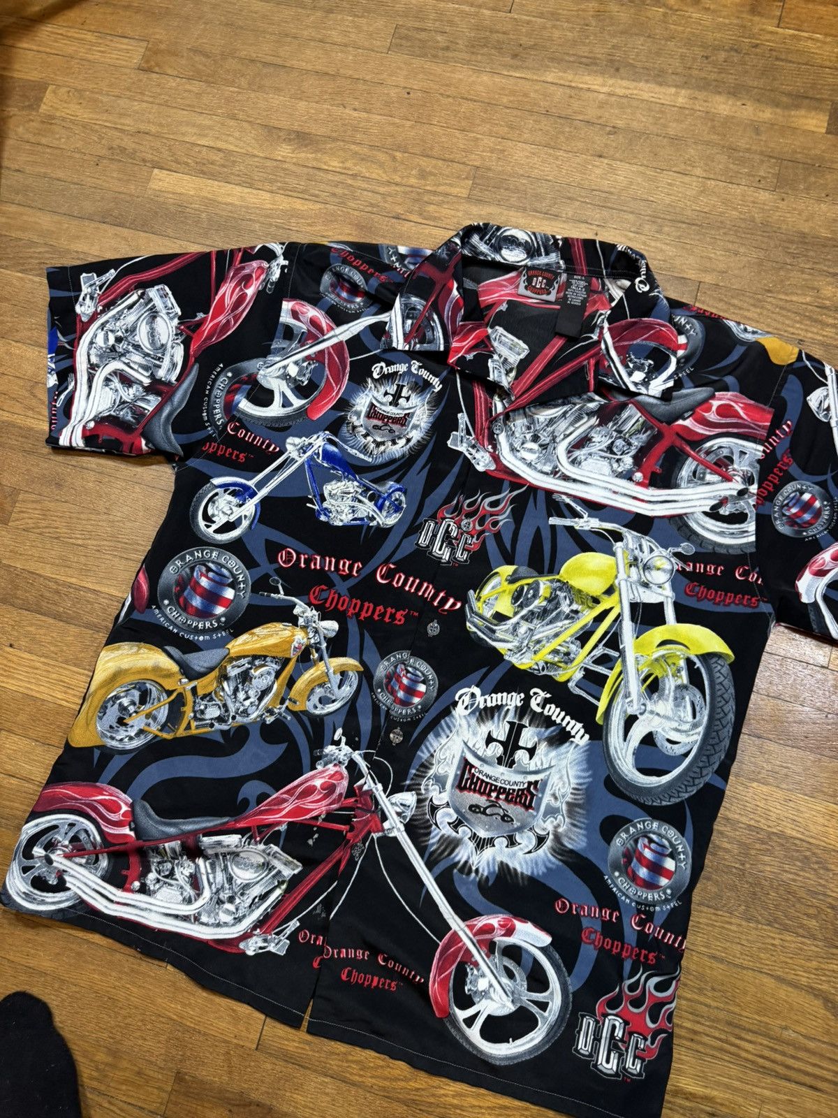 Vintage Vintage Orange County Choppers AOP Button Up Shirt Size US L / EU 52-54 / 3 - 3 Thumbnail