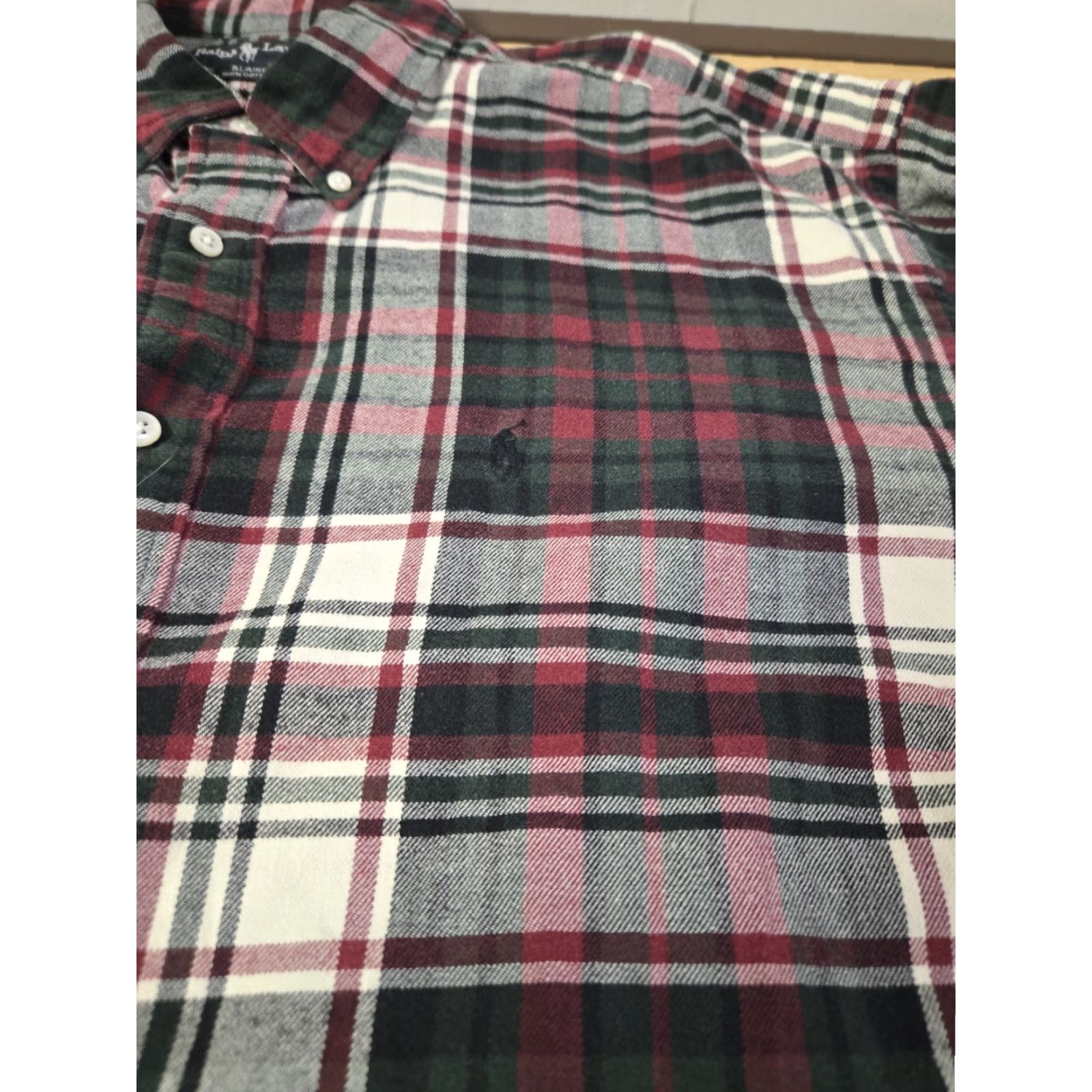 Polo Ralph Lauren Ralph Lauren Polo Shirt Men XL Plaid Button-Up Long Sleeve Cotton Logo Blaire Button-Front Size US XL / EU 56 / 4 - 4 Thumbnail