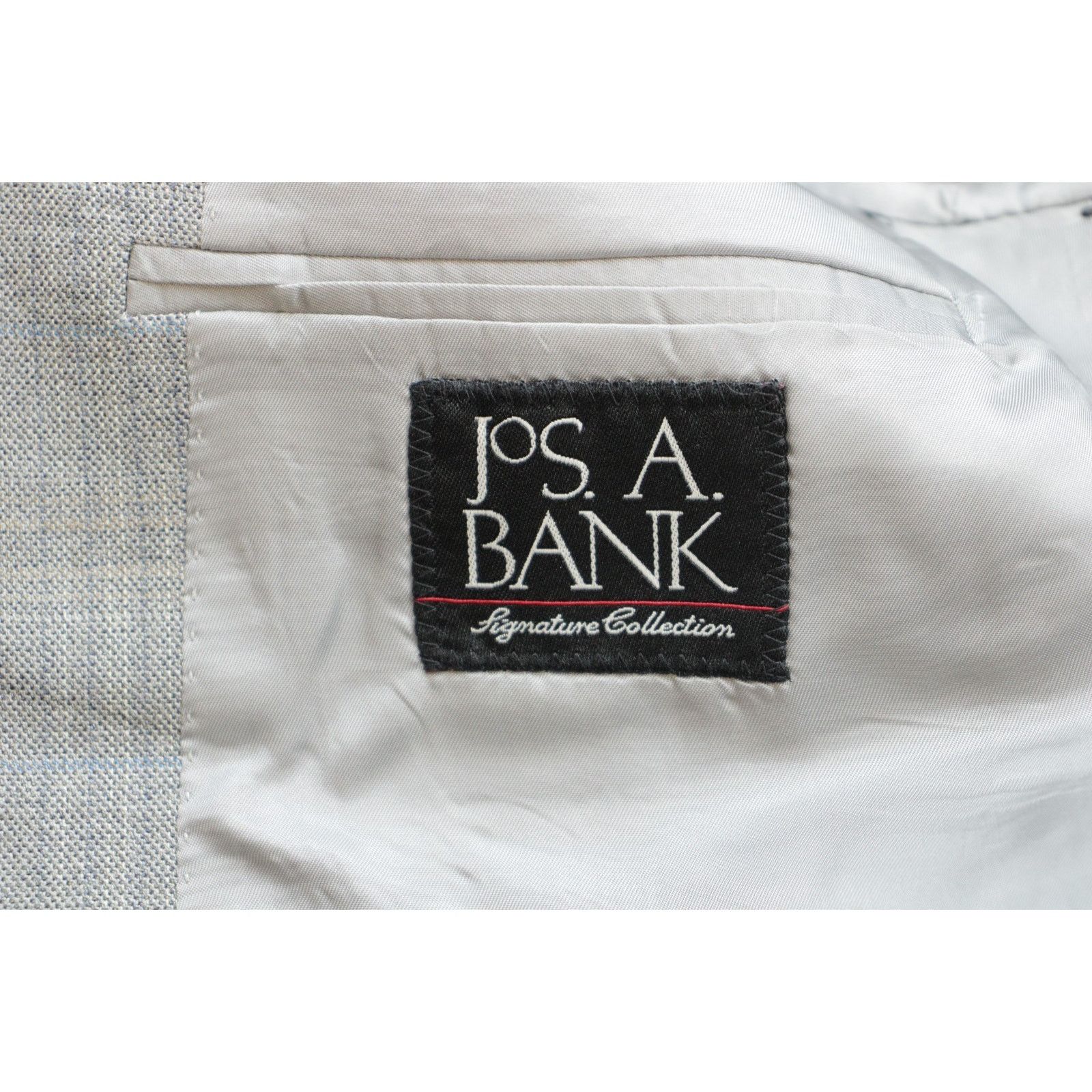 Jos. A. Bank Jos A Bank Blazer Mens 40S Plaid Silk Wool Single Breast Size 40S - 5 Thumbnail