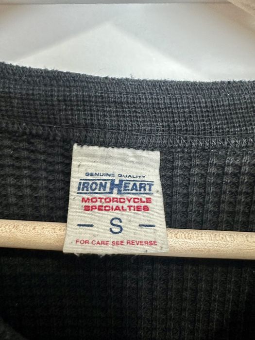 Iron Heart Iron Heart — Black Henley Knit Thermal Grailed