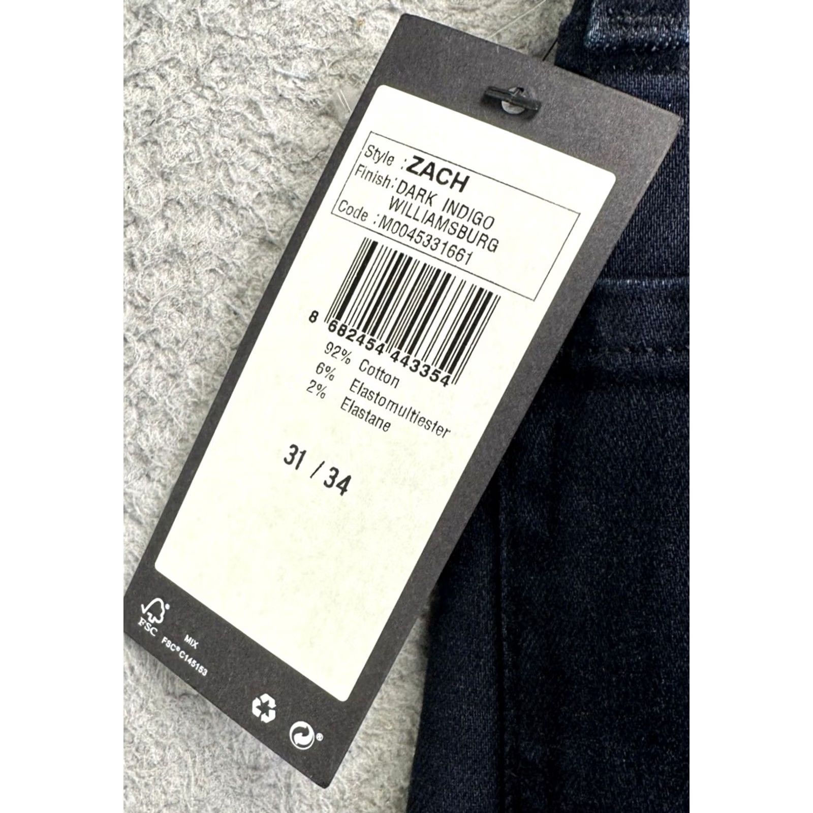 Mavi Mavi Zack Jeans Men 31X34 Blue Straight Leg Denim NEW Size US 31 - 2 Thumbnail
