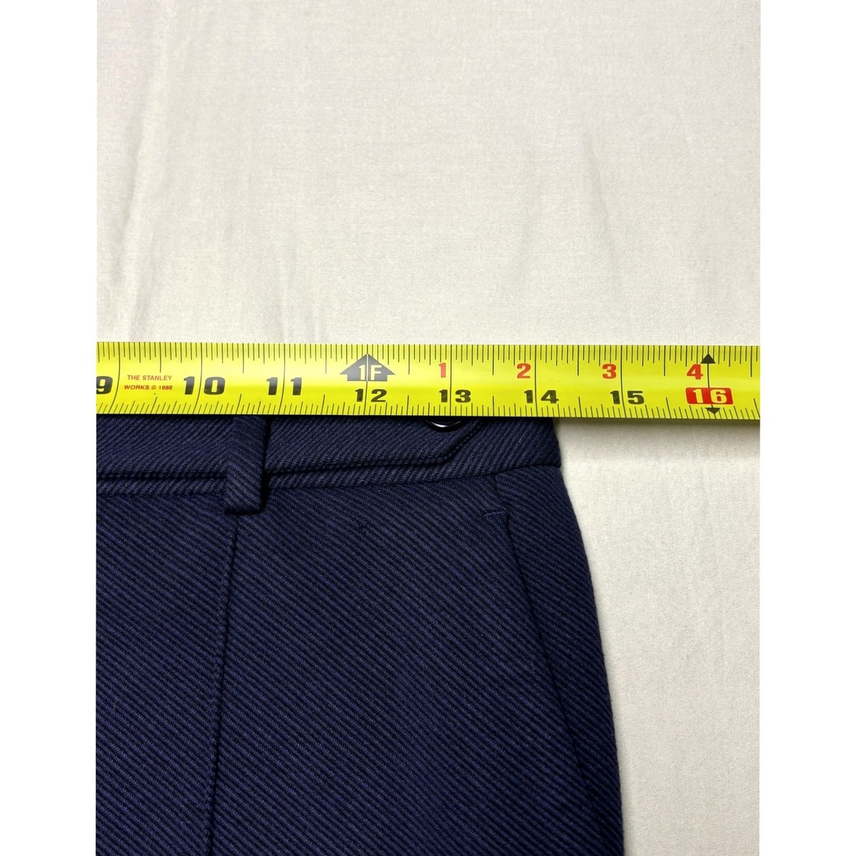 Theory Theory Womens Pintuck Knit Twill 2 Navy Straight Leg Trousers Pants 6 W28 L27 Size 28" / US 6 / IT 42 - 6 Thumbnail