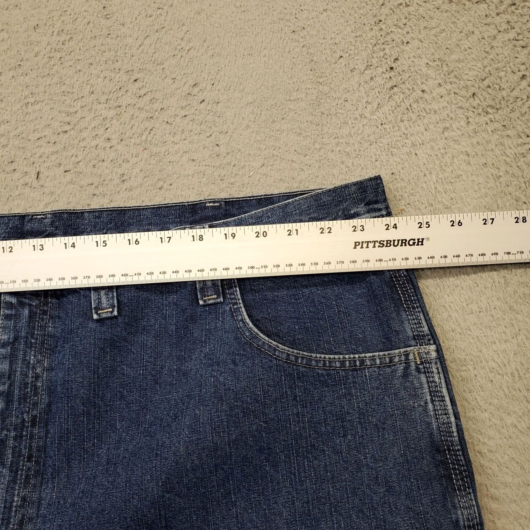 Wrangler Wrangler Mens Blue Denim Carpenter Shorts 48 Bermuda Regular Fit Flat Front 5-Pocket Denim Workwear Casual Workswear Size US 32 / EU 48 - 5 Thumbnail