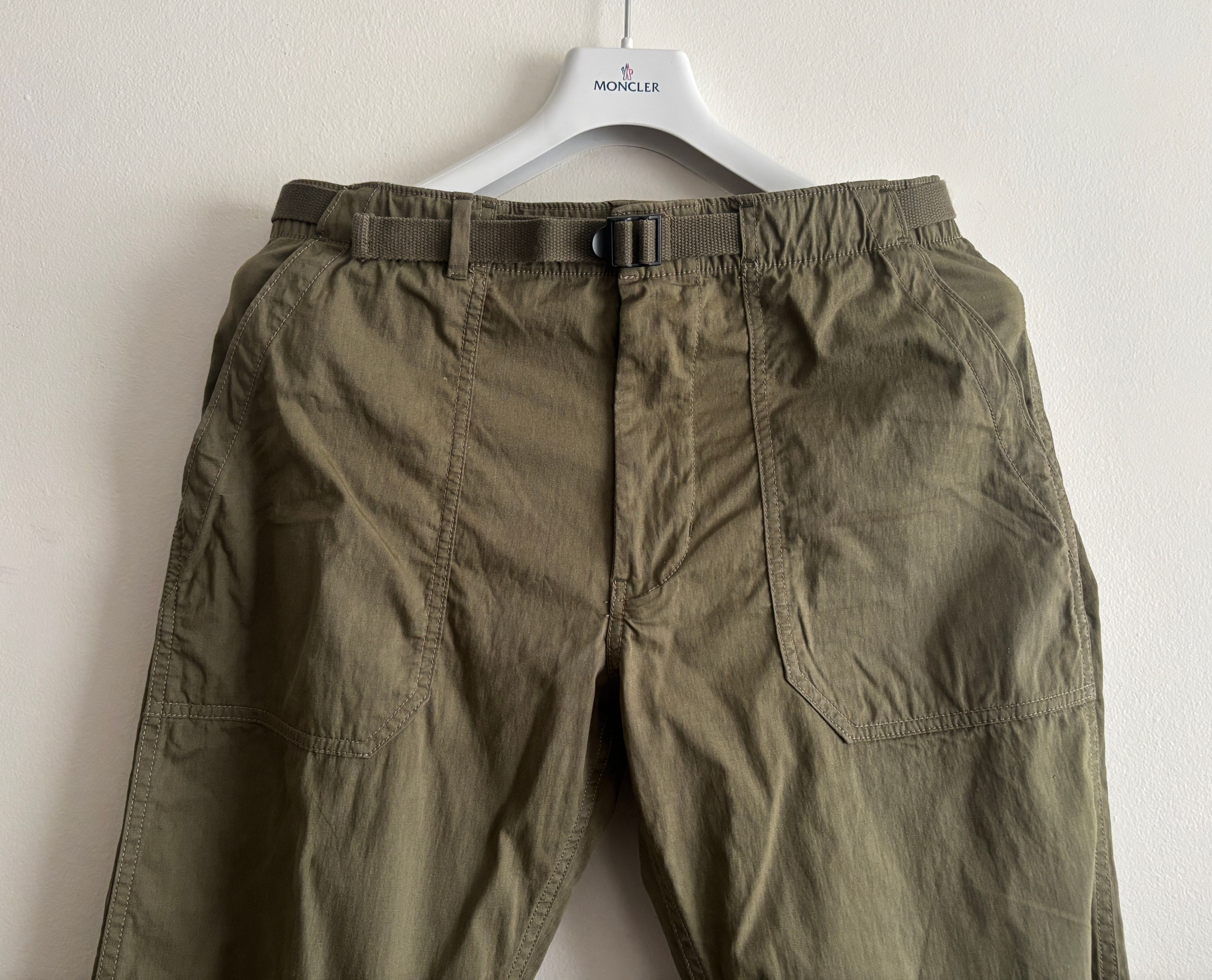 Buck Mason $215 Olive Green Ripstop Belted Fatigue Pants- 31-32 x29 Size US 32 / EU 48 - 2 Thumbnail