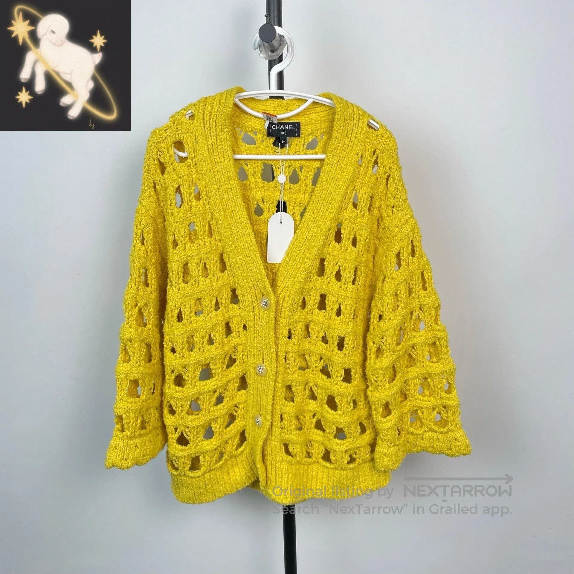 Chanel Chanel Early spring vacation series lucky yellow knit open Size XS / US 0-2 / IT 36-38 - 1 Thumbnail