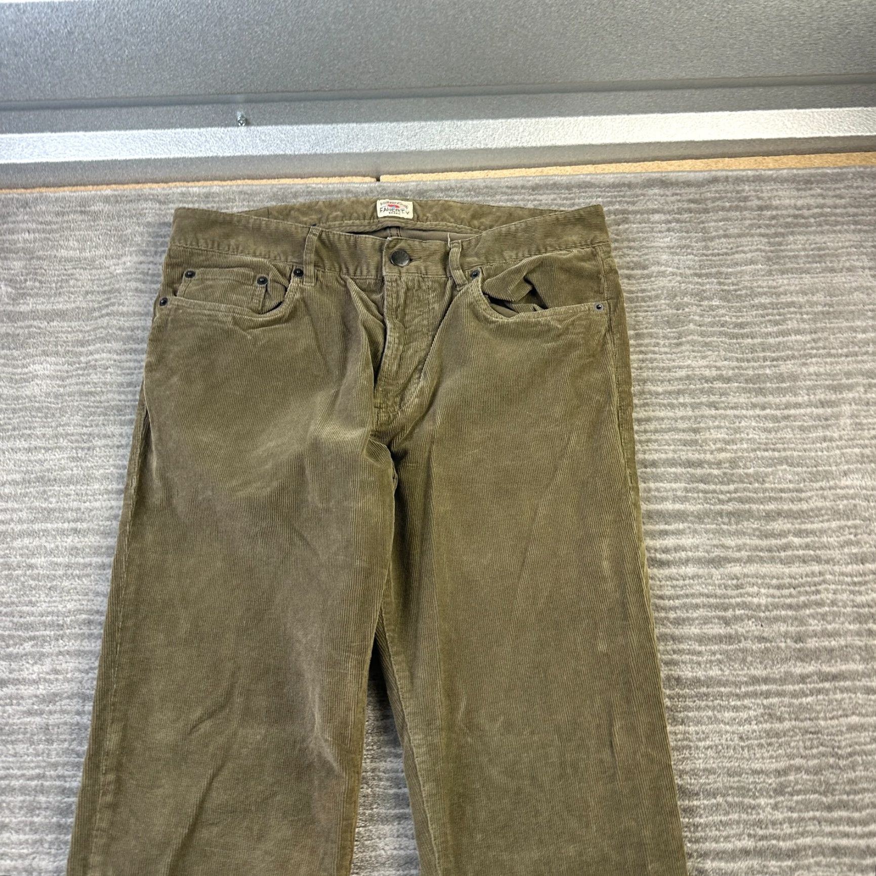 Faherty Faherty Pants Slim Chino 30x34 Blue Corduroy 5-Pocket Design Button Zip Flat Front Straight Mens Casual Fall Winter Spring Size US 30 / EU 46 - 3 Thumbnail