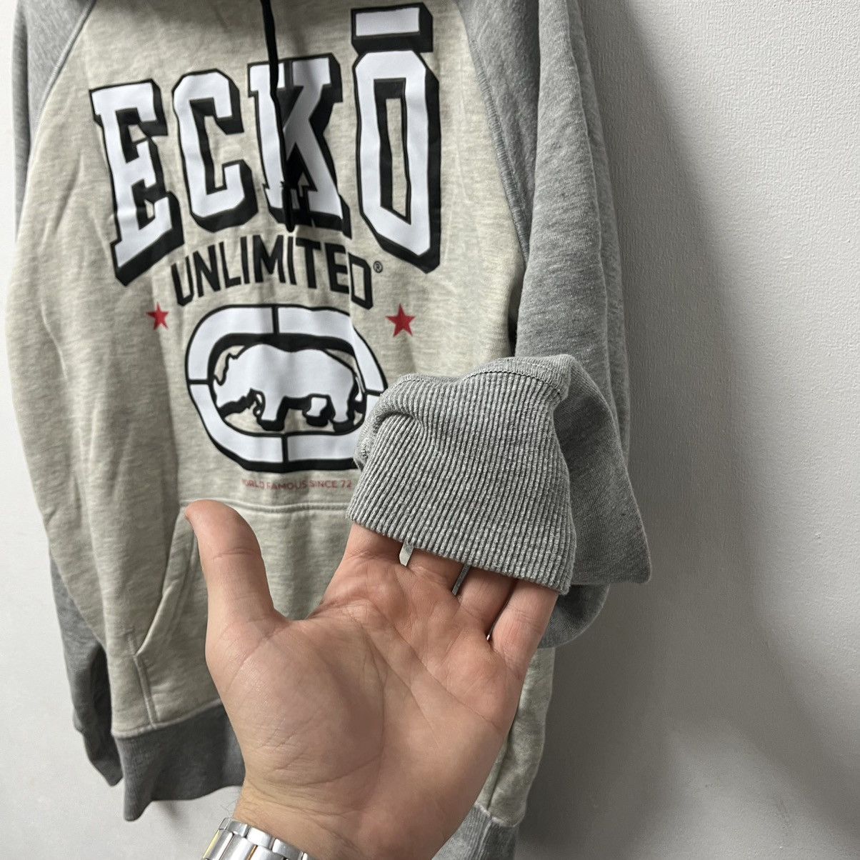 Ecko Unltd. Vintage Ecko Hoodie Distressed Big Logo Fit Size US L / EU 52-54 / 3 - 7 Thumbnail
