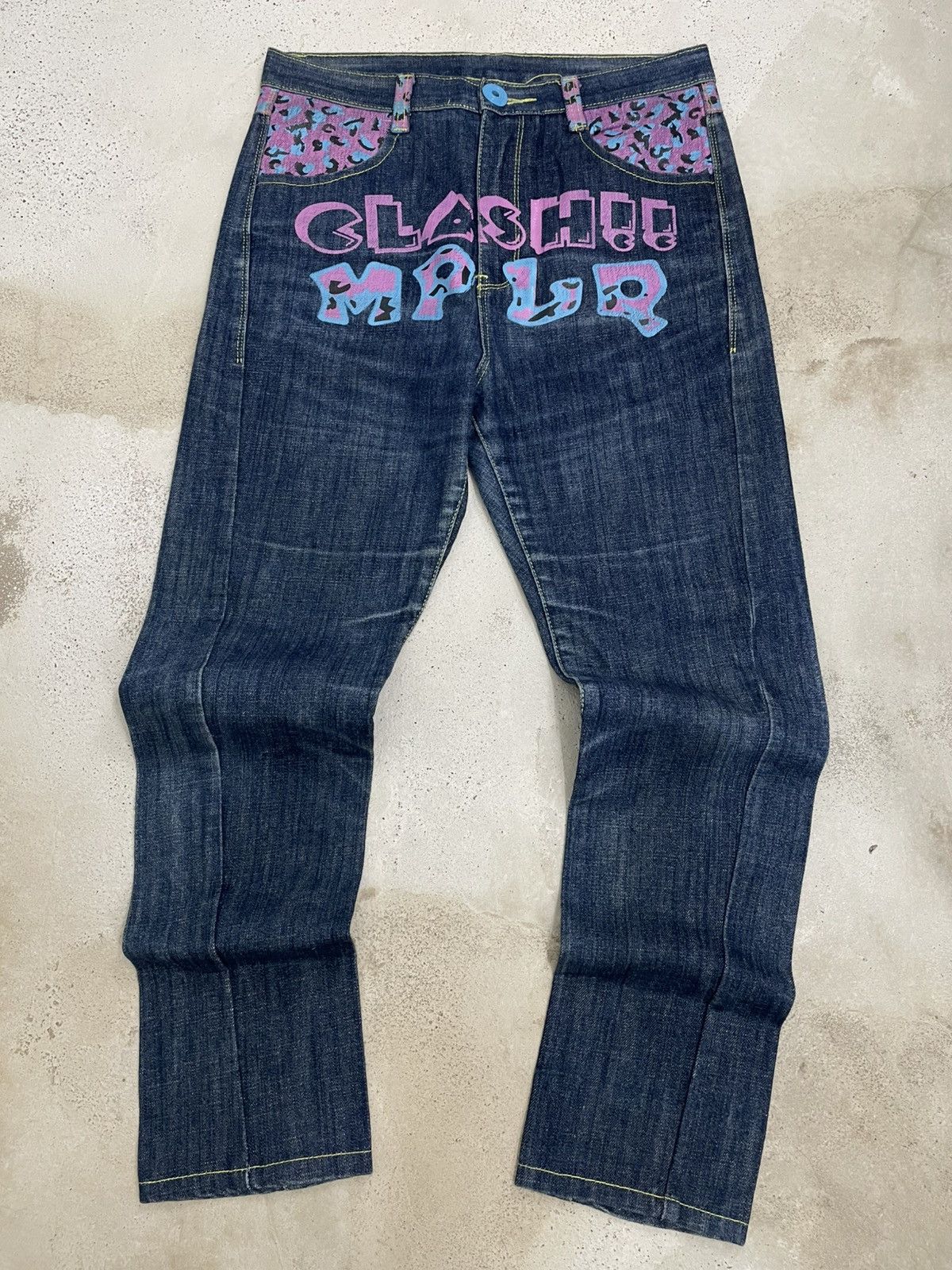 Japanese Brand Vintage Japan Designer 90’S MPLQ Streetwear ‘Clash’ Denim Size US 31 - 1 Thumbnail