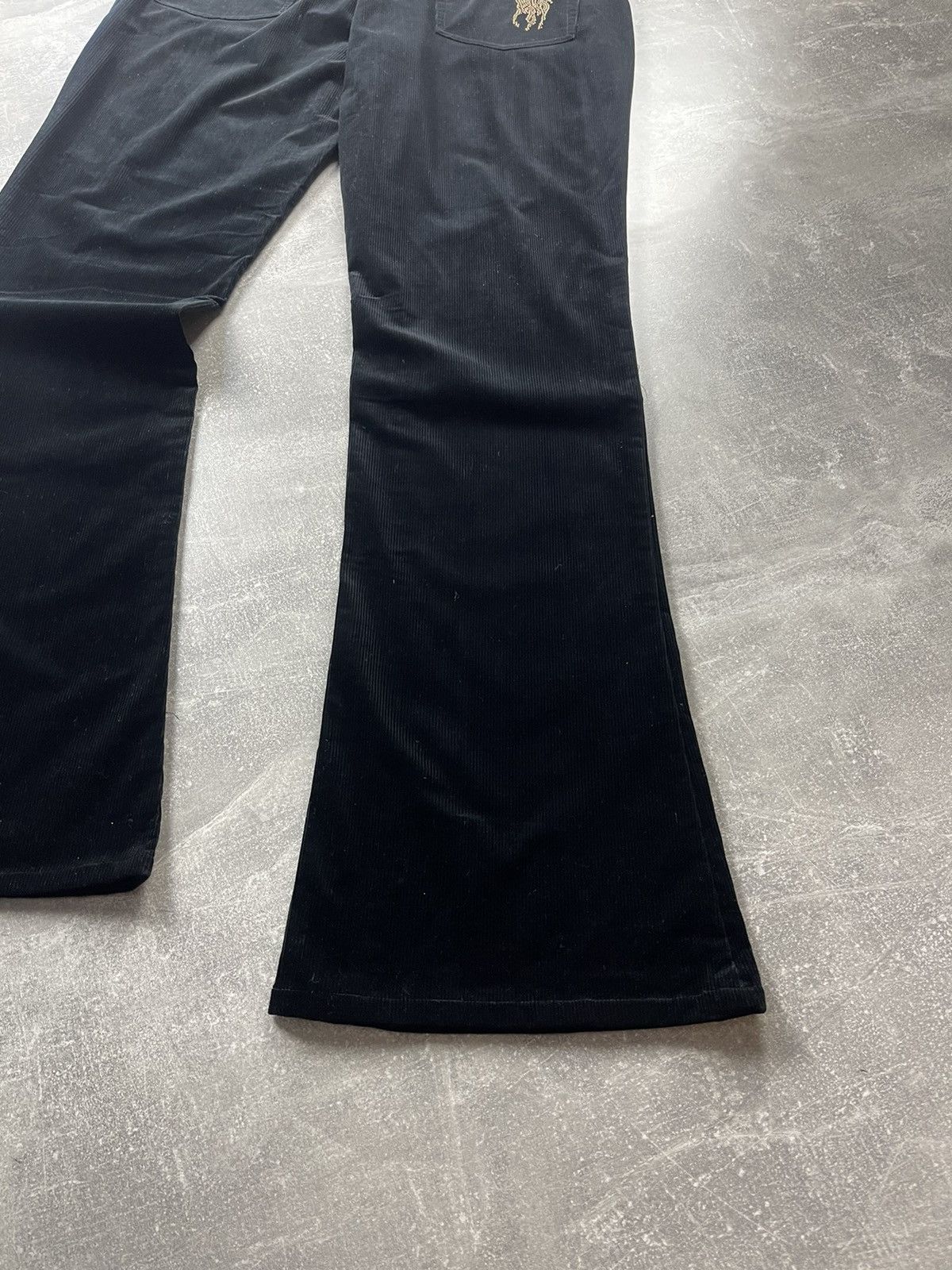 Ralph Lauren Black Label Flared Corduroy Pants Black Velvet display picture 1