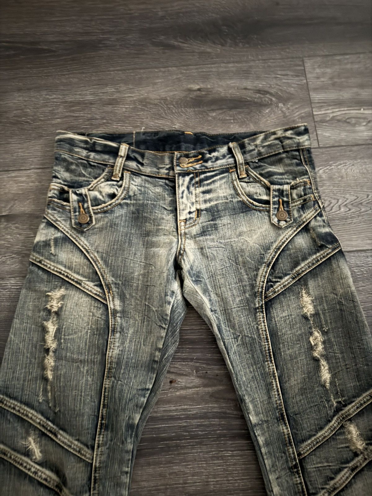 Japanese Brand Tornado mart washed flared jeans Size US 32 / EU 48 - 2 Thumbnail