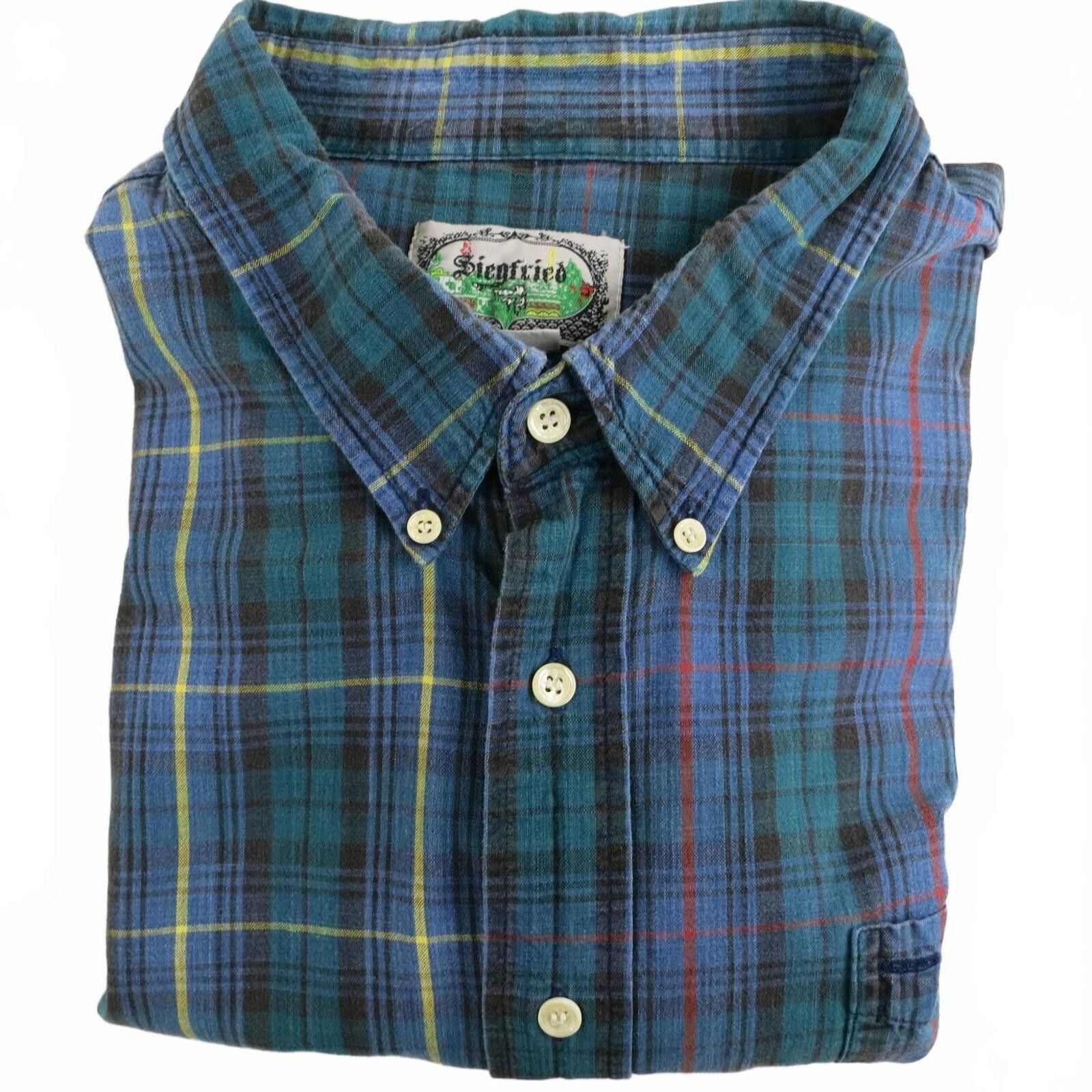 Other Vintage Siegfried Men's Multi-Plaid Button-Down Shirt 3X Big Size US XXL / EU 58 / 5 - 8 Thumbnail