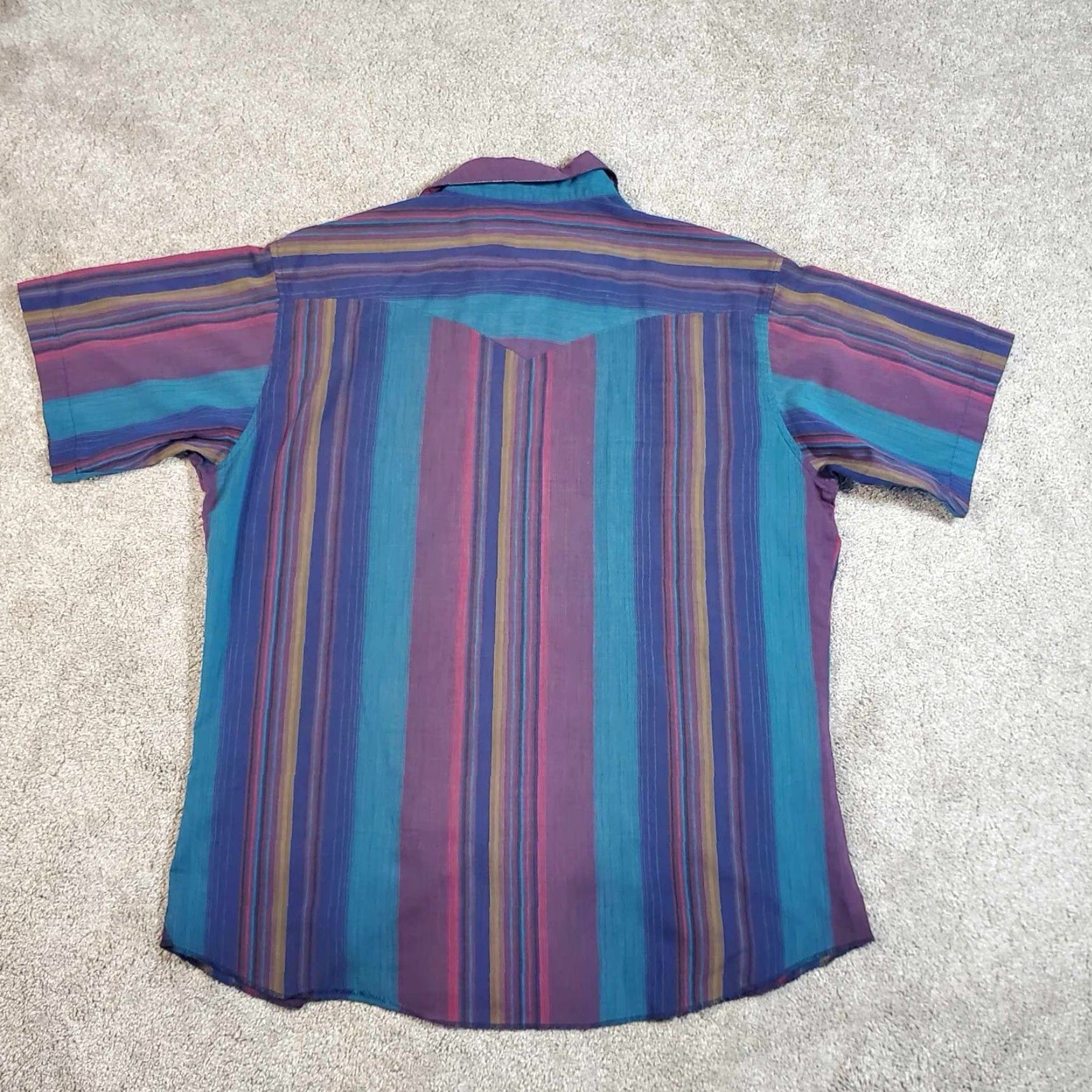 Vintage VINTAGE Rustler Western Pearl-Snap Shirt L/XL 24X30 Long-Tails Size US L / EU 52-54 / 3 - 7 Thumbnail