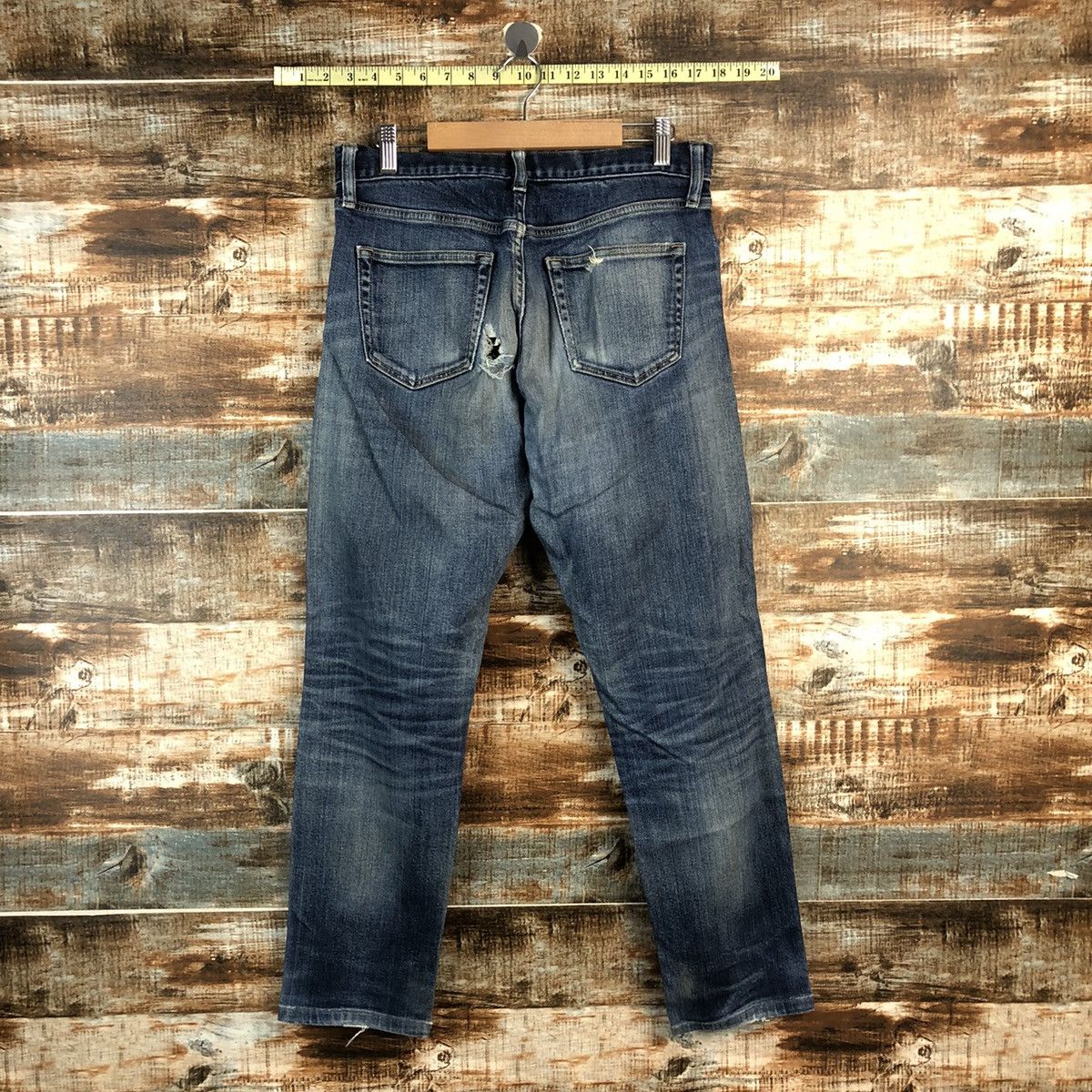 Uniqlo DLL Uniqlo Blue Distressed Denim Pants #C245 Size US 30 / EU 46 - 14 Thumbnail