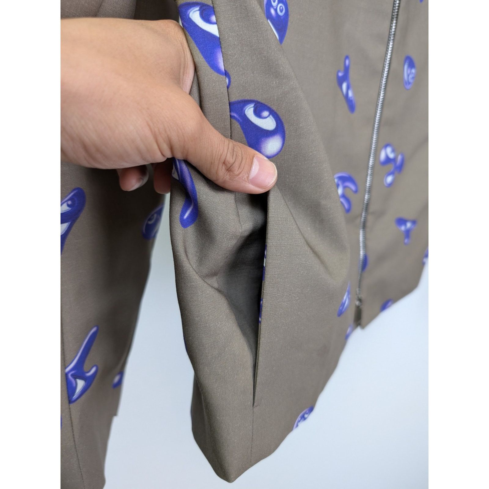 Dior o1rshd1 Men's Patterned Shirt in Khaki Size US M / EU 48-50 / 2 - 7 Thumbnail