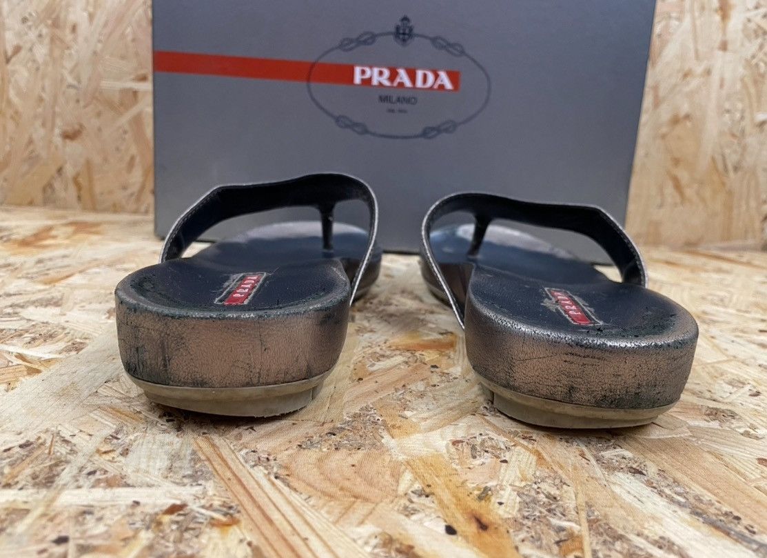 Prada Prada sandals size 39 silver Size US 9 / IT 39 - 5 Thumbnail