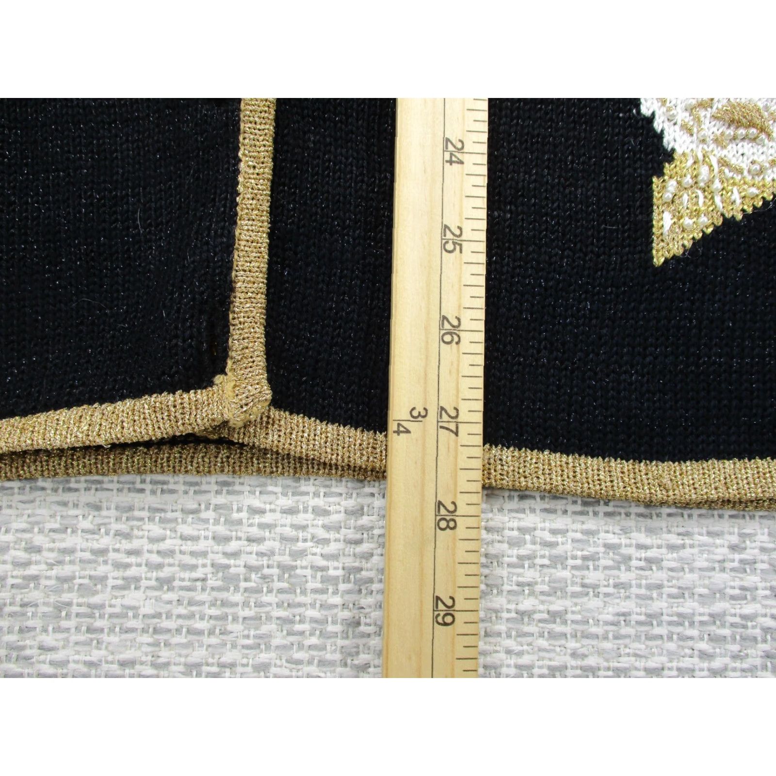 Vintage VTG Jaclyn Smith Sweater Vest Shirt Sleeveless S Black Knit Embroidered Pearl Floral Women's 90s Vintage Theme Size S / US 4 / IT 40 - 6 Thumbnail