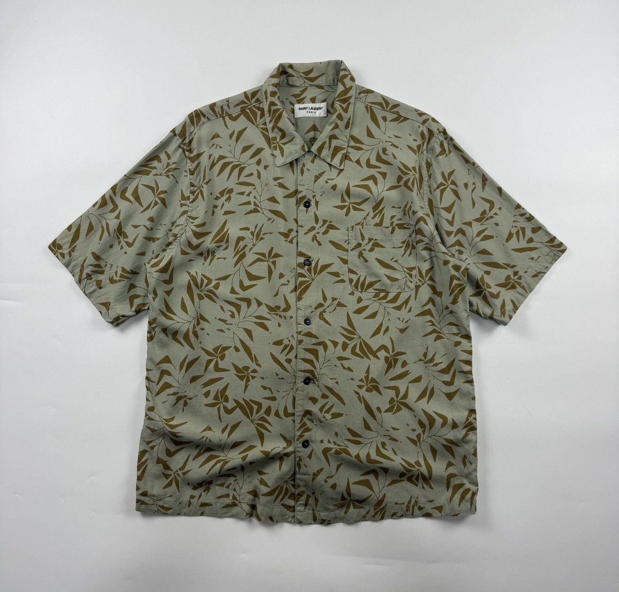 Saint Laurent Paris SS16 Palm Tree Hawaiian shirt 40 | Grailed