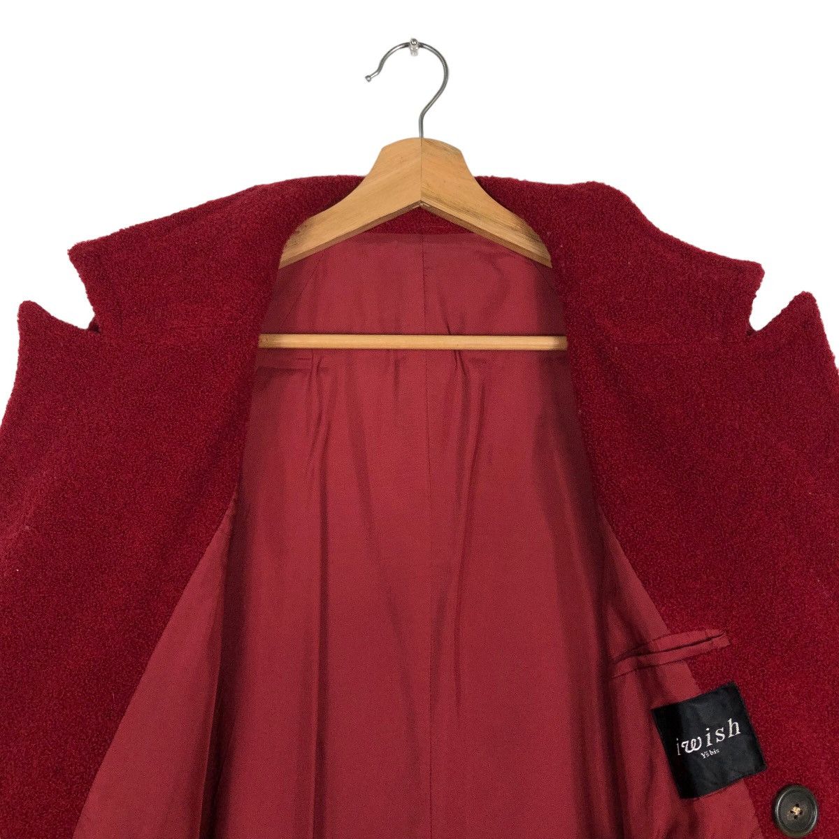 Yohji Yamamoto 🔥Rich Red Double Collar Breast Wool Jacket Iwish Y’s Japan Size US M / EU 48-50 / 2 - 11 Thumbnail